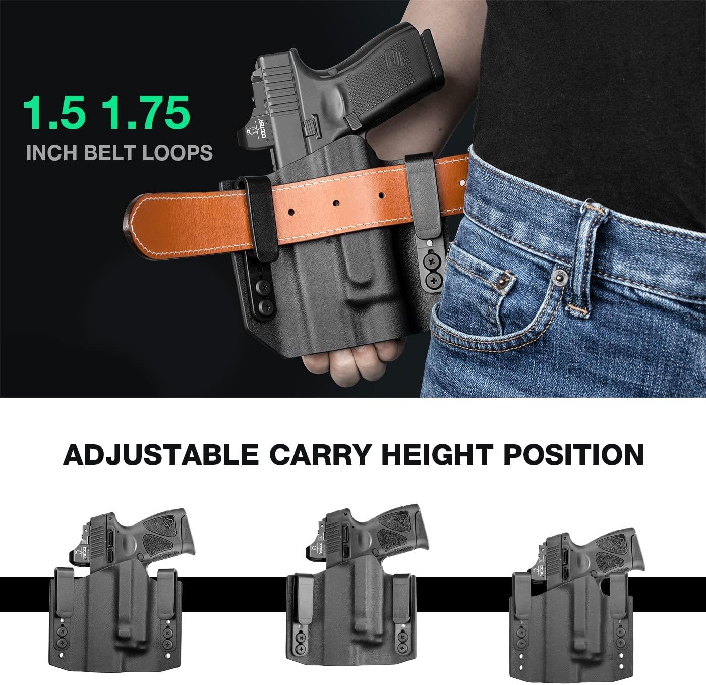 OWB Kydex OLIGHT BALDR Mini Light Bearing Holster for Taurus G2C / G3C / Millennium G2 PT111 / PT140 w/ optics cut WARRIORLAND