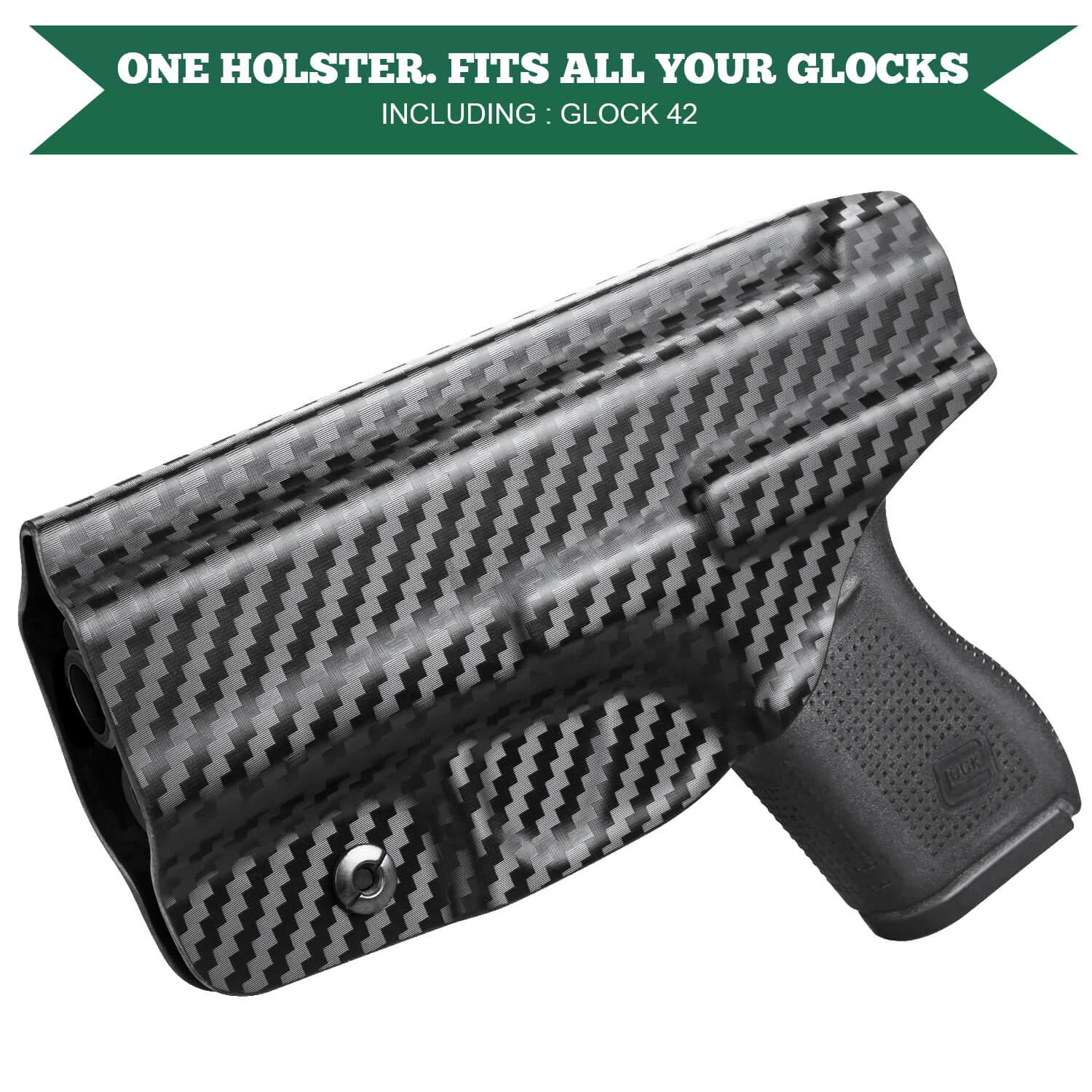 Carbon Fiber Kydex IWB Holster for Glock 42 | WARRIORLAND WARRIORLAND