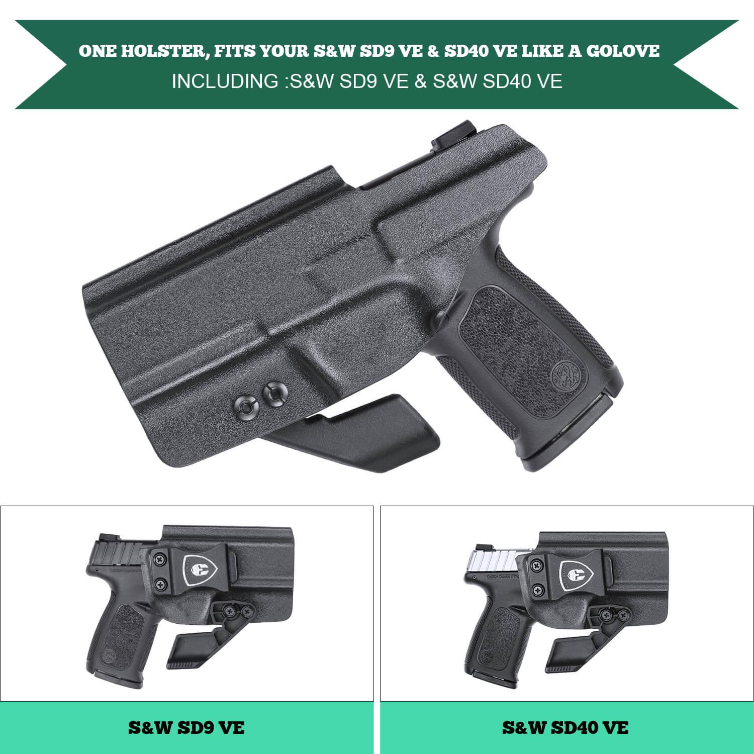 Smith & Wesson SD9 SD40 VE Inside Waistband Concealed Carry Holster with Claw Holsters for Fat Guys | WARRIORLAND WARRIORLAND