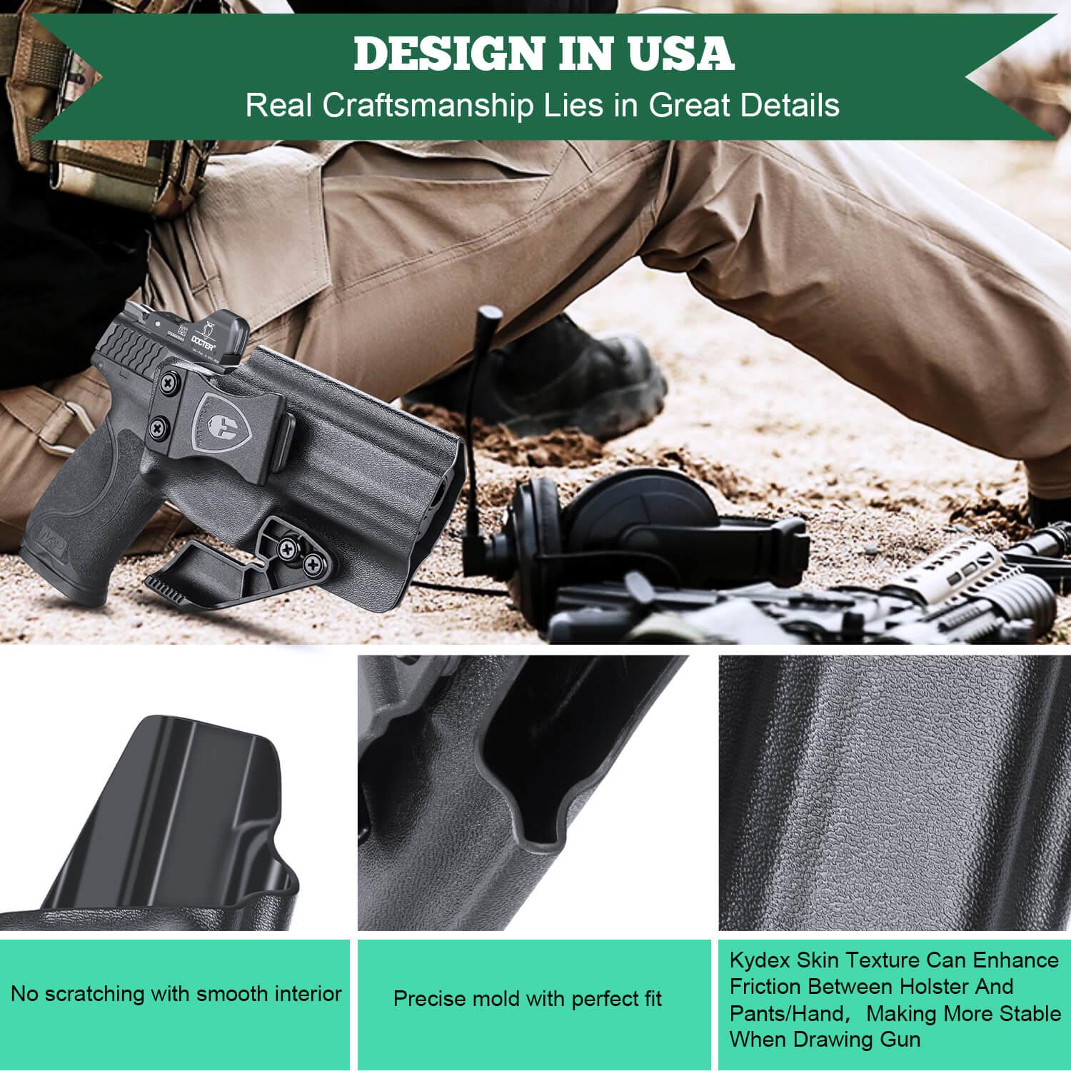Smith & Wesson M&P 9/.40 Compact/Full Size Kydex IWB Holster with Claw for Fat Guys | WARRIORLAND WARRIORLAND