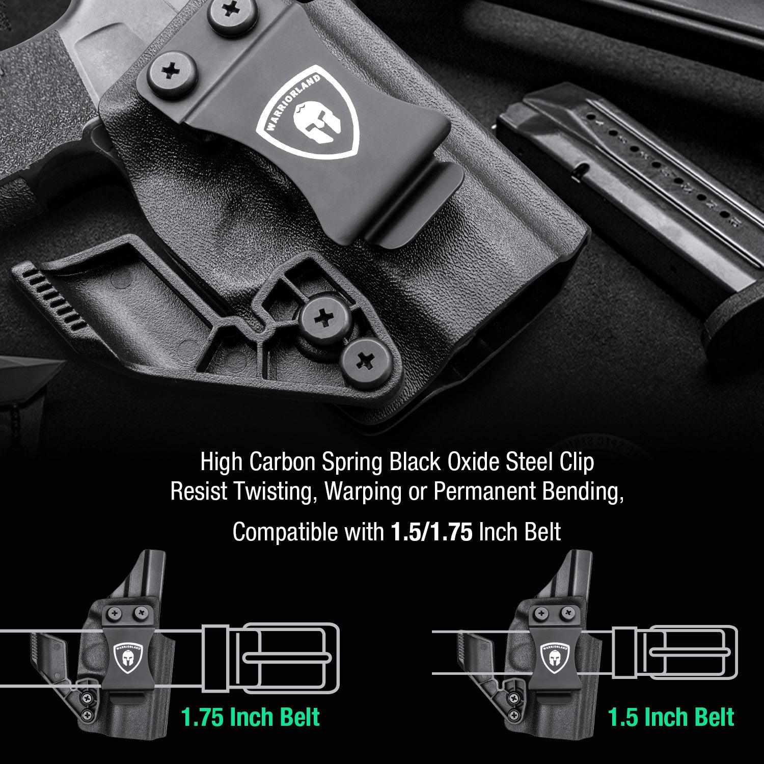 1.75 Inch Metal Clip IWB Kydex Holsters with Optics Ready & Claw for Taurus G2C Taurus G3C Taurus G3C TORO Taurus G3 Taurus PT111 Millennium G2 Taurus PT140 Millennium G2 | Right Hand WARRIORLAND