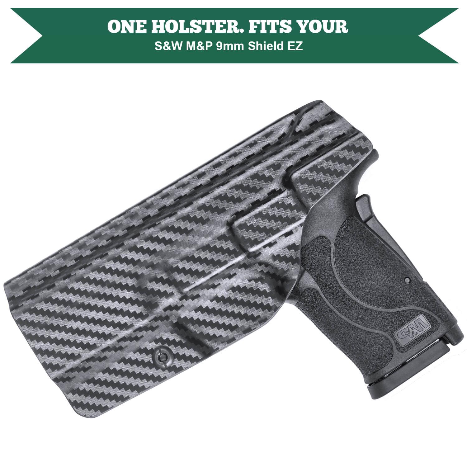 Carbon Fiber Kydex Smith & Wesson M&P Shield 9mm 380 EZ IWB Holster | WARRIORLAND WARRIORLAND