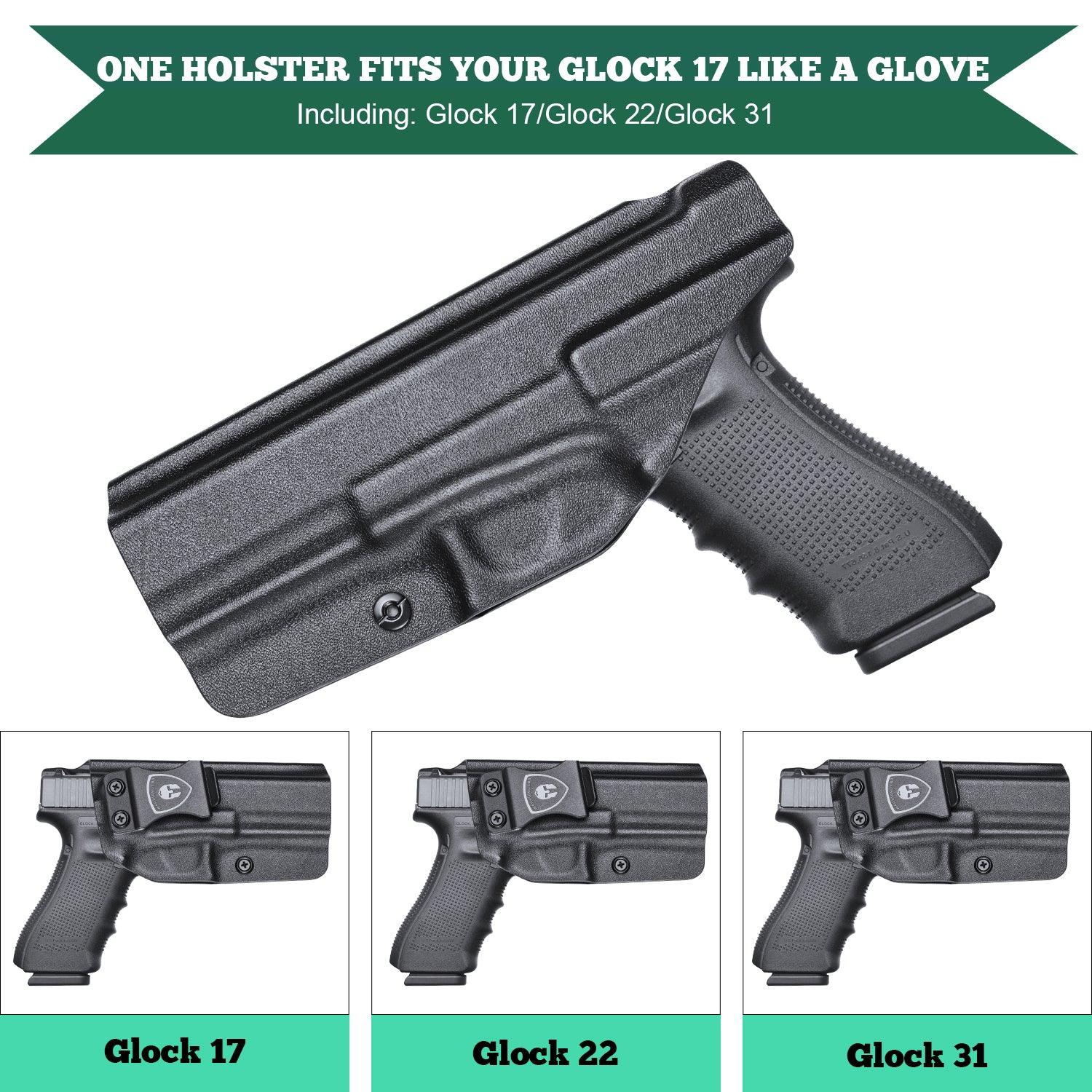 Kydex IWB Holster for Glock 17 / 22 / 31 Inside Waistband Concealed Carry Right/ Left Handed | WARRIORLAND WARRIORLAND