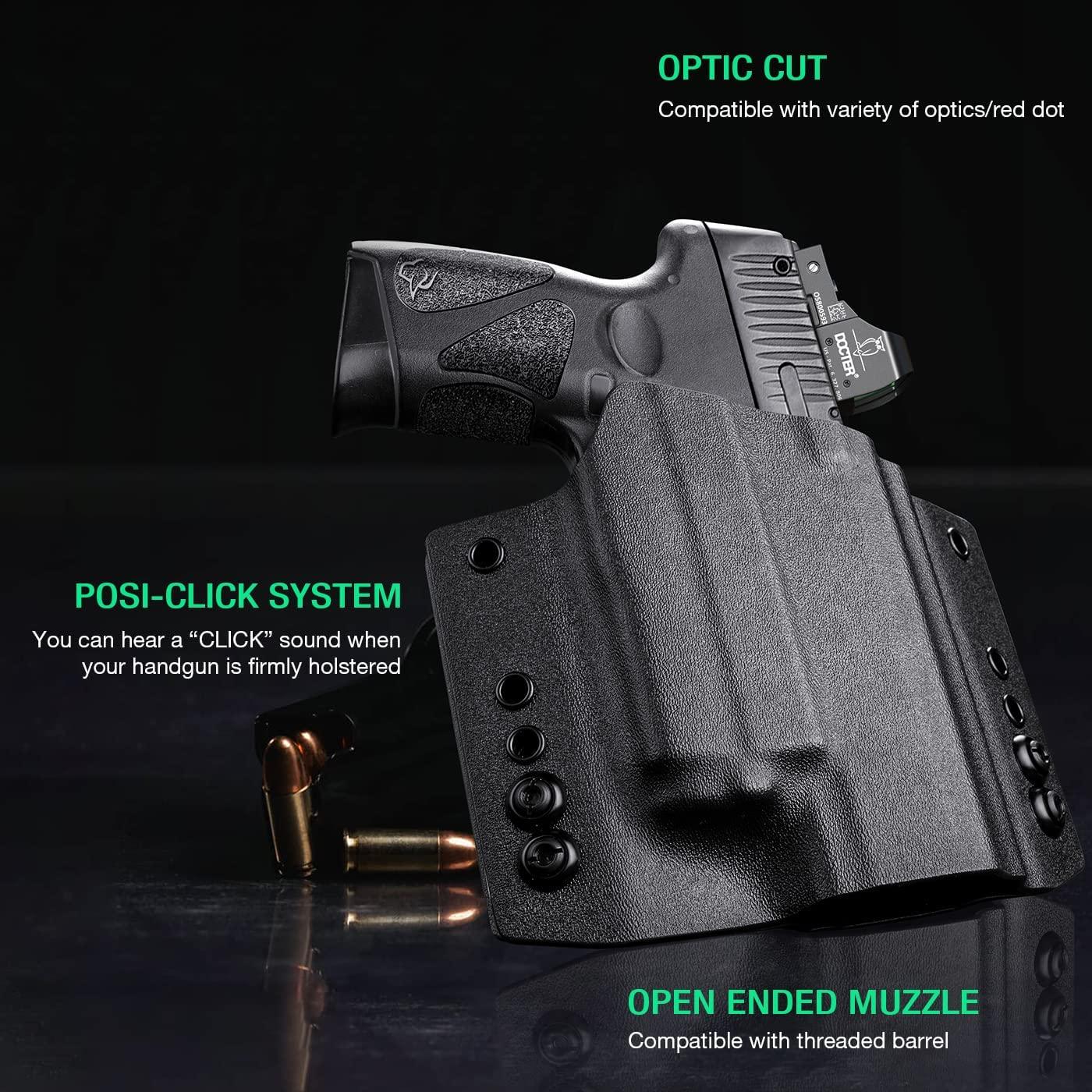 OWB Kydex Light Bearing Holster Optic Cut for Taurus G2C / G3C / Millennium G2 PT111 / PT140 w/ OLIGHT PL-MIN 2 WARRIORLAND