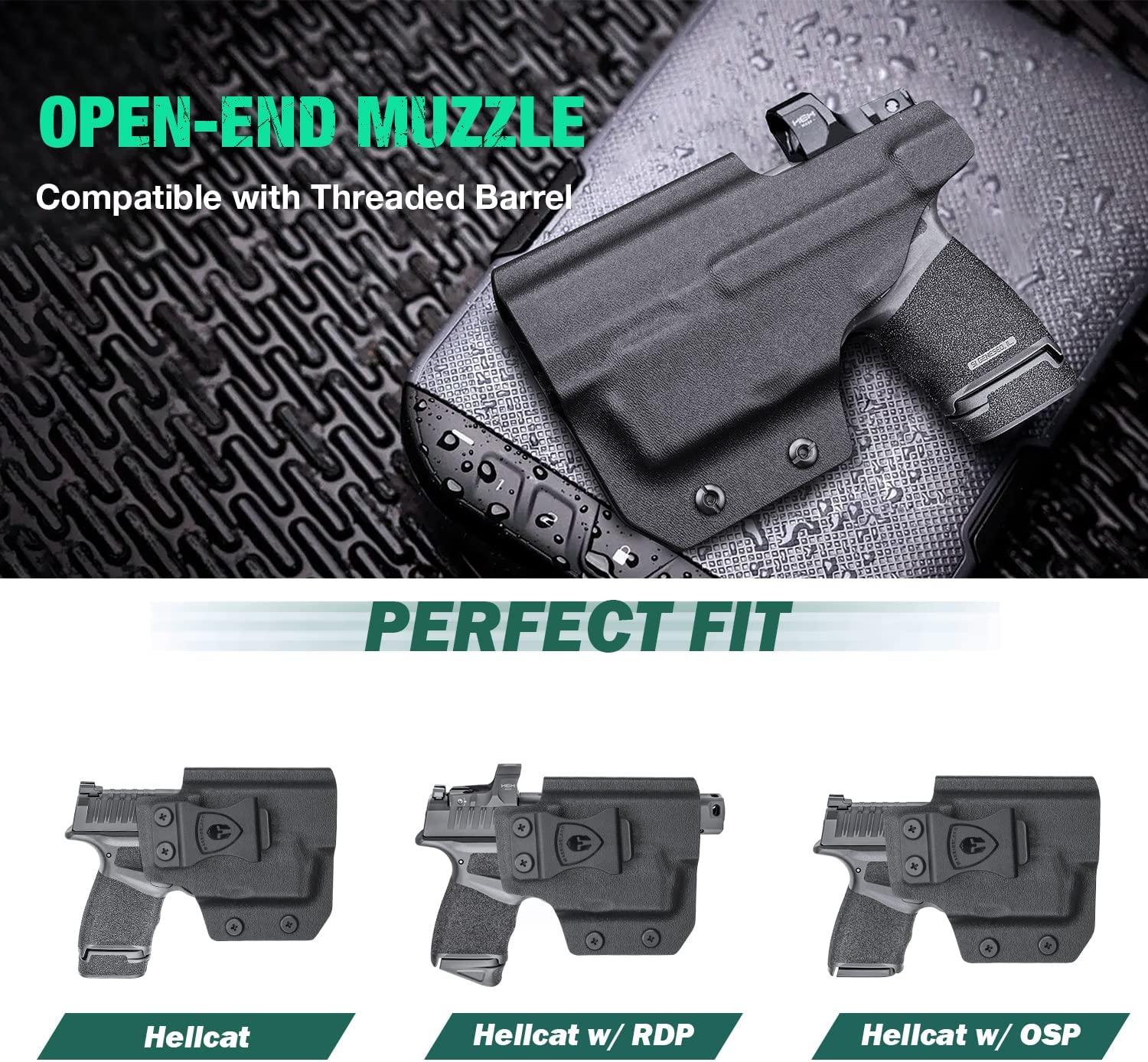 IWB Kydex TLR6 Light Bearing Holster Optic Cut Fit: Springfield Armory Hellcat WARRIORLAND