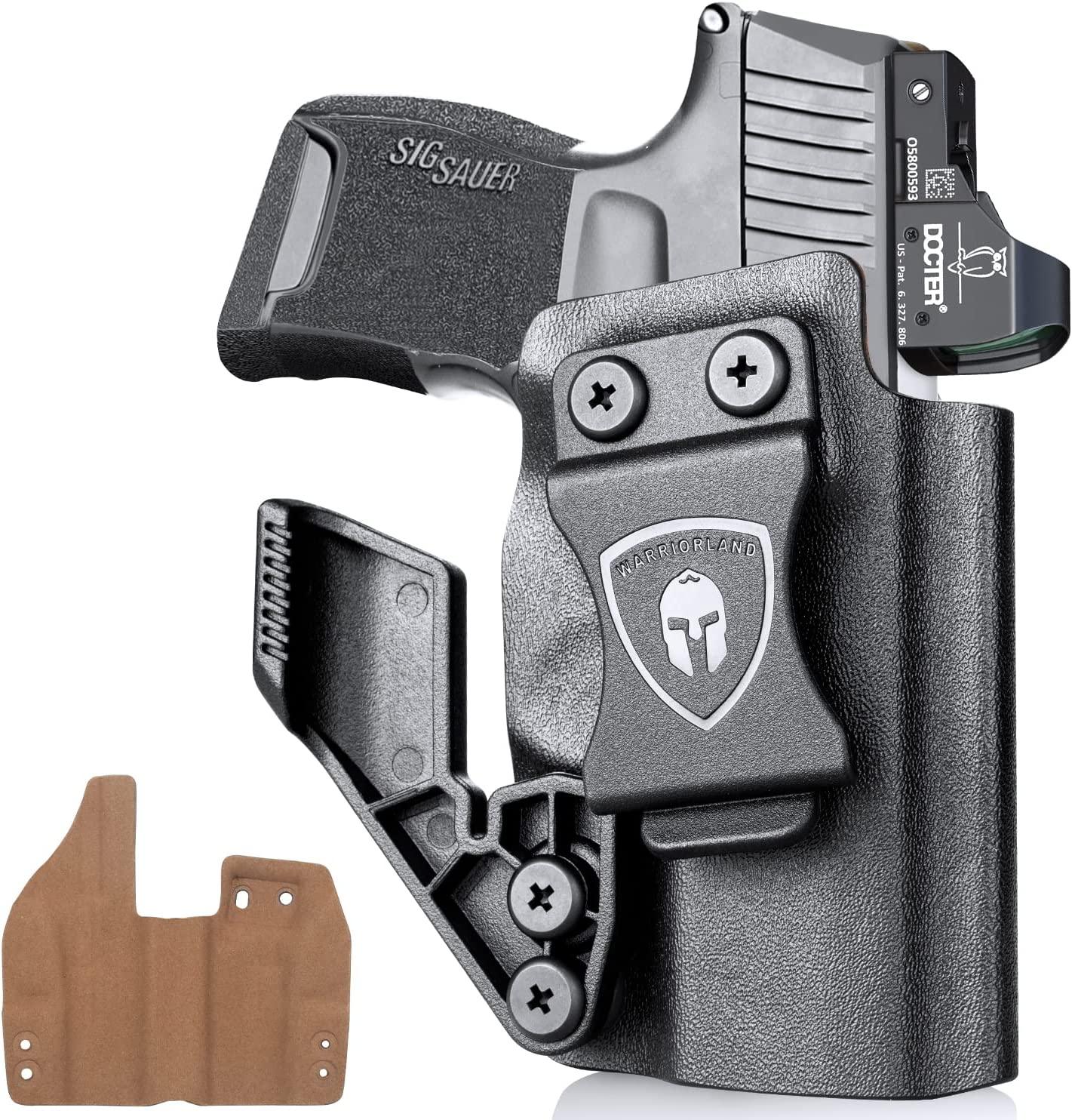 P365 P365 XL P365 SAS P365X P365.380 ACP P365 ROSE.380 ACP (NOT X Macro) Hybrid Kydex Leather Inside IWB Holster with Optics Cut & Claw for big guys WARRIORLAND