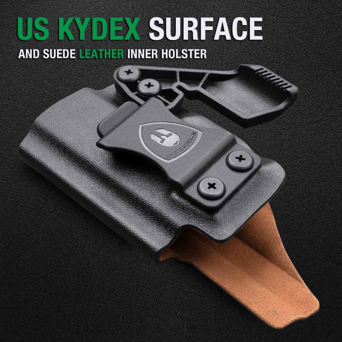 SIG P365/P365 SAS/ P365X (NOT X Macro) Hybrid Kydex Leather Inside IWB Holster with Optics Cut & Claw for big guys