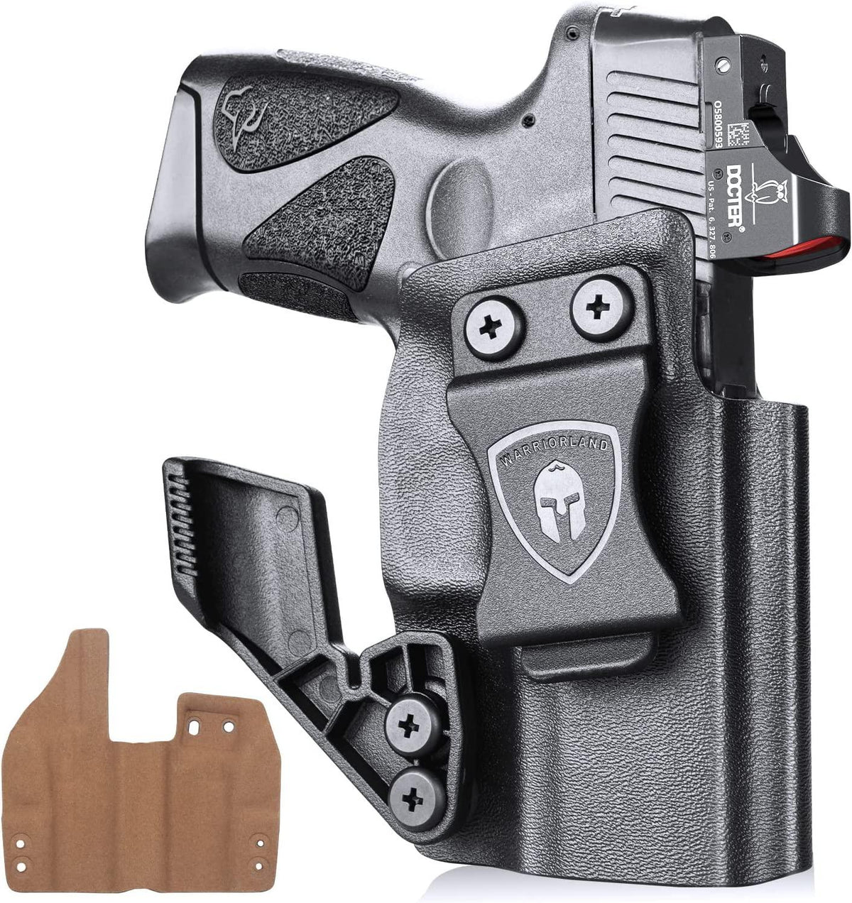 Kydex Leather Lined IWB Hybrid Holster w/ optics cut & claw wing for Taurus G2C Taurus G2S Taurus G3C Taurus G3C TORO Taurus G3 Taurus PT111 Millennium G2 Taurus PT140 Millennium G2 Taurus TX 22 COMPACT BB Big fat guys holster WARRIORLAND