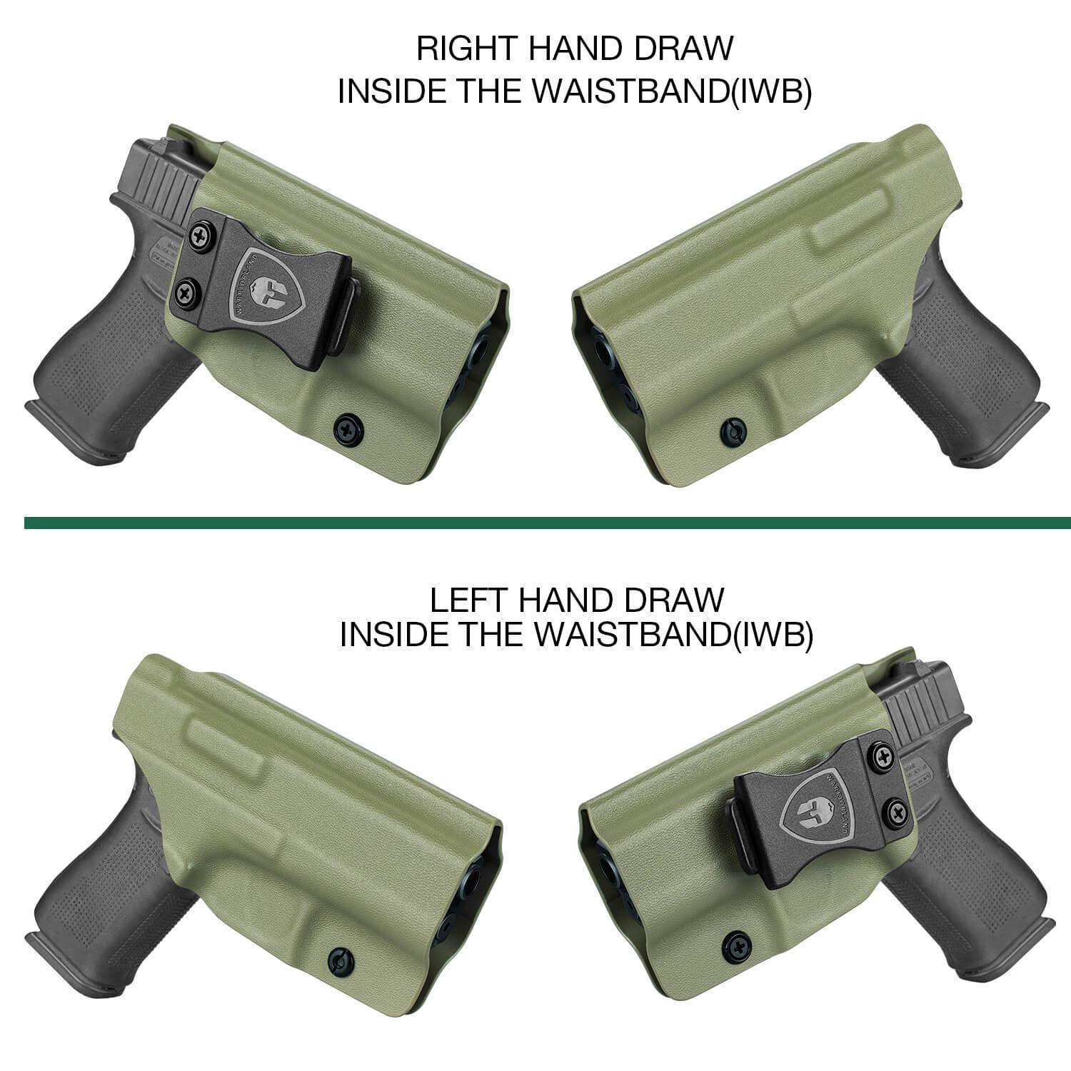 Kydex IWB Holster Glock 43 43X Army Green Concealed Carry Right/ Left Handed | WARRIORLAND WARRIORLAND