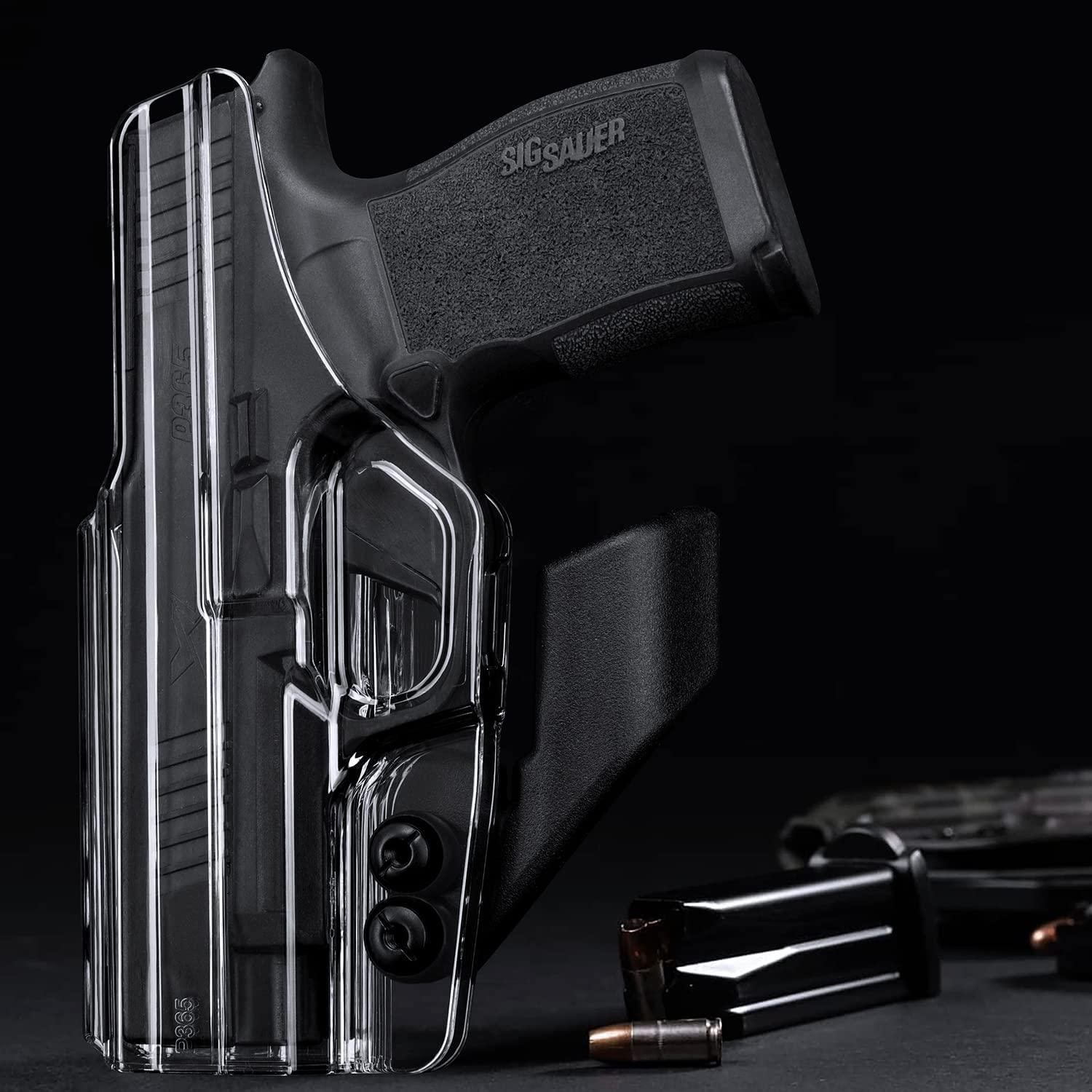 Clear Holster for P365 P365 XL P365SAS P365X P365.380 ACP P365 ROSE.380 ACP with Claw Red Dot Optics Cut IWBw/Claw Conceal Carry | WARRIORLAND WARRIORLAND