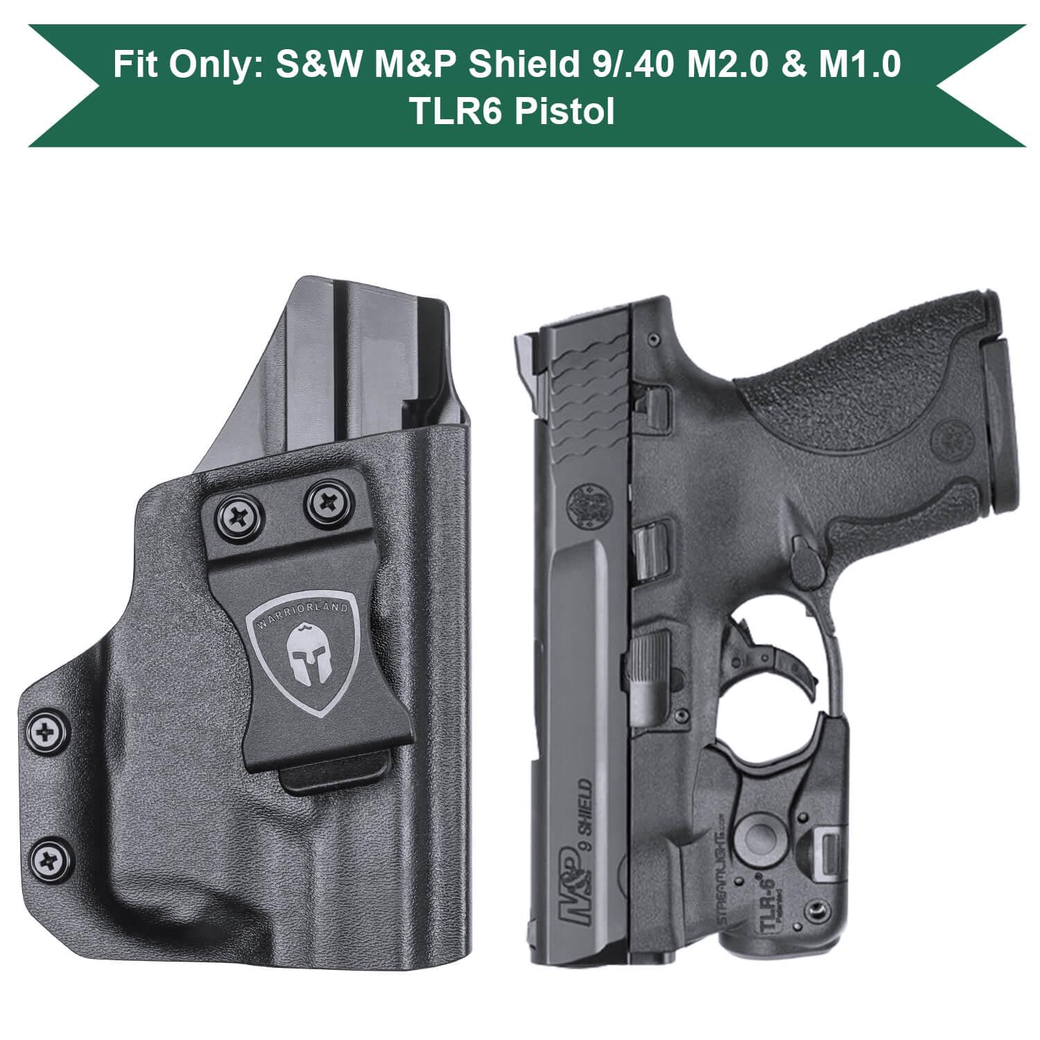 IWB Kydex Light Bearing Holster for S&W M&P Shield 9/.40 M2.0 Pistol with TLR 6 Right/ Left Handed | WARRIORLAND WARRIORLAND