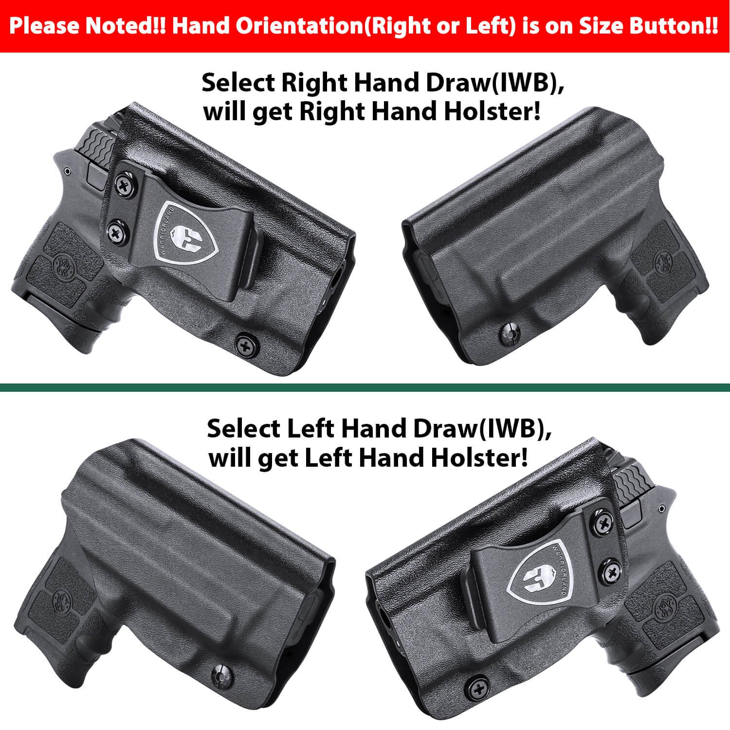 Kydex IWB Holster for Smith & Wesson S&W M&P Bodyguard 380 Integrated Laser Concealed Carry Right/ Left Handed | WARRIORLAND WARRIORLAND