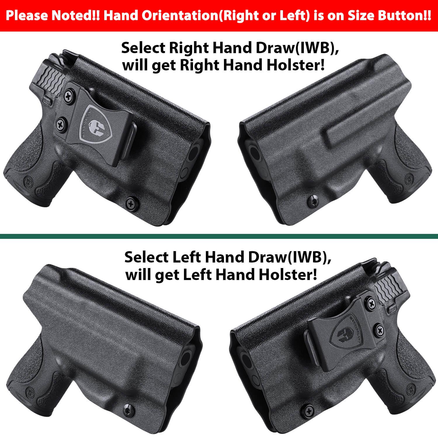 Kydex IWB Holster for Smith & Wesson M&P Shield/Plus/ .40 Pistol Right/ Left Handed | WARRIORLAND WARRIORLAND
