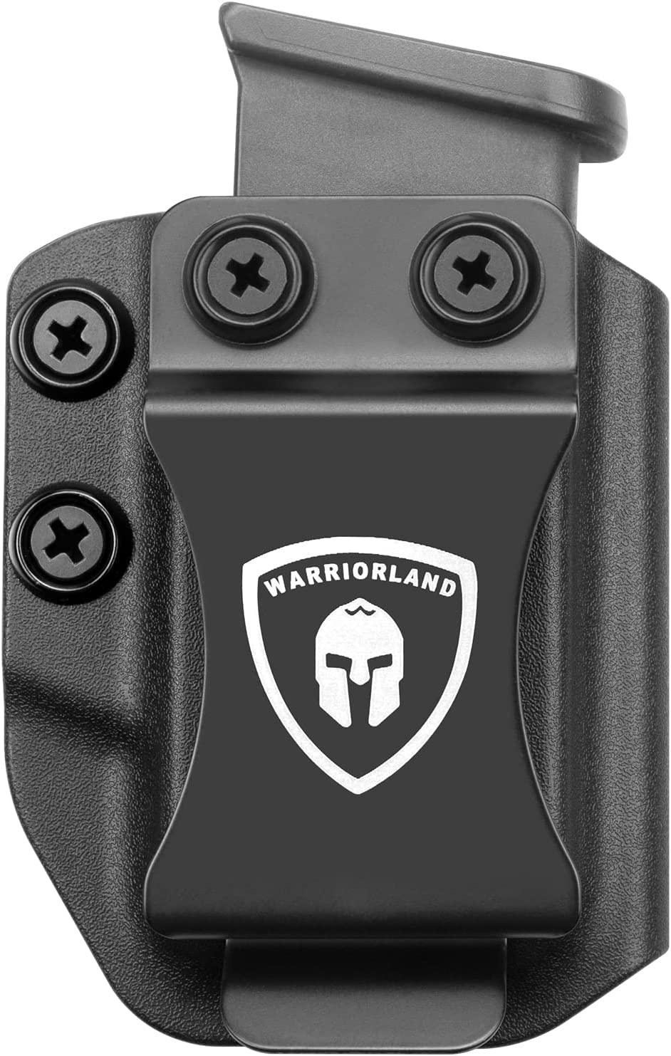 Universal Mag Carrier IWB OWB with 1.75 Inch Steel Clip 9mm/.40/.45ACP/.380 Single Double Stack WARRIORLAND