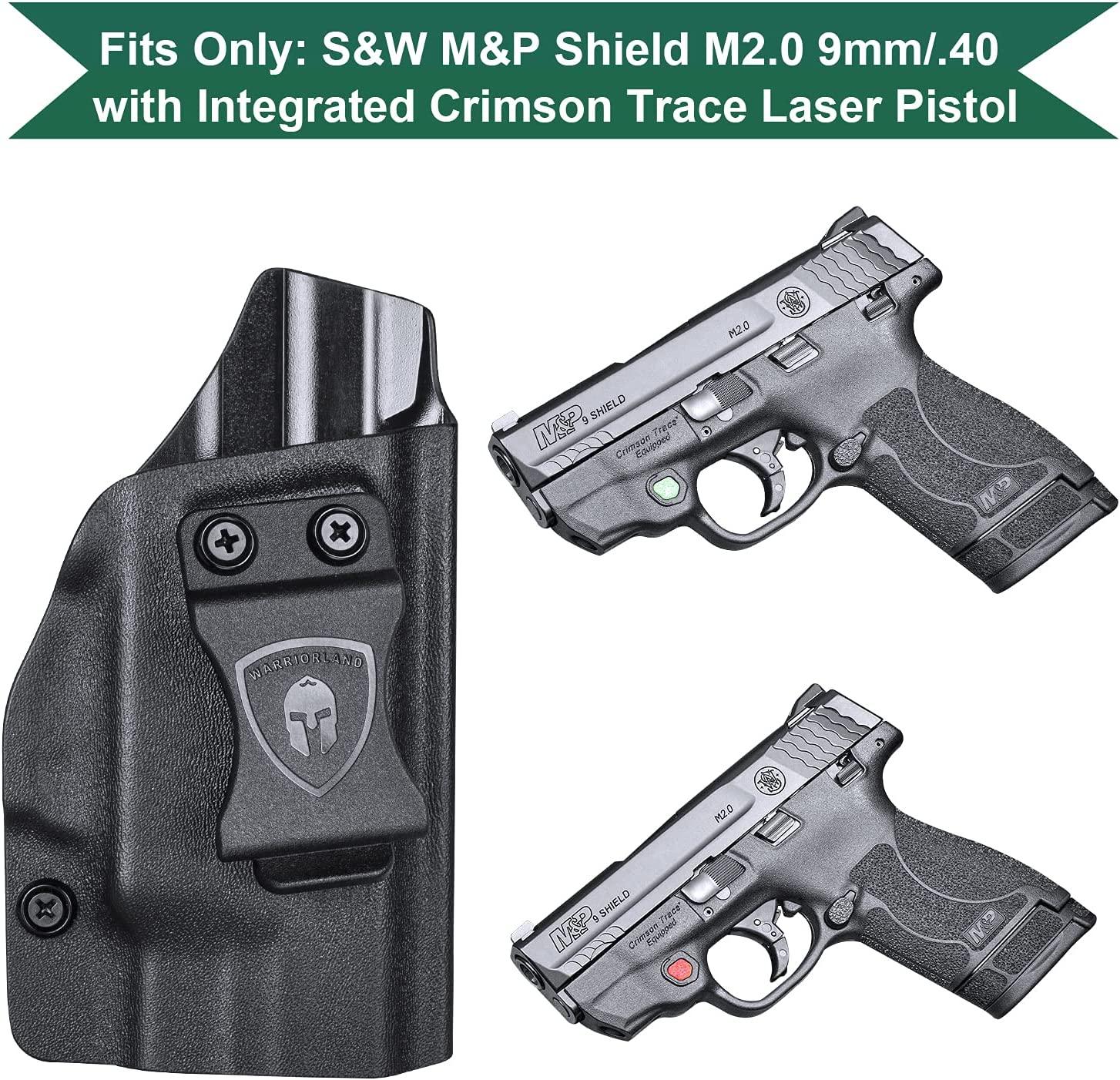 Smith & Wesson M&P Shield Integrated Crimson Trace Red/Green Laser NTS IWB Kydex Holster Right/left Hand WARRIORLAND