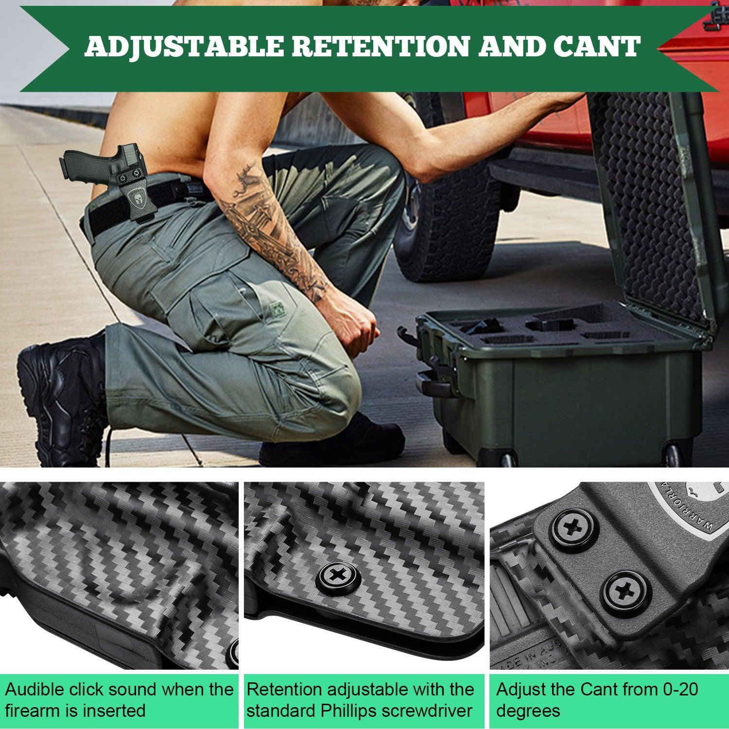 Carbon Fiber Kydex IWB Holster for Glock 26 Gen 3-5/27/33 Gen 3-4  | WARRIORLAND WARRIORLAND