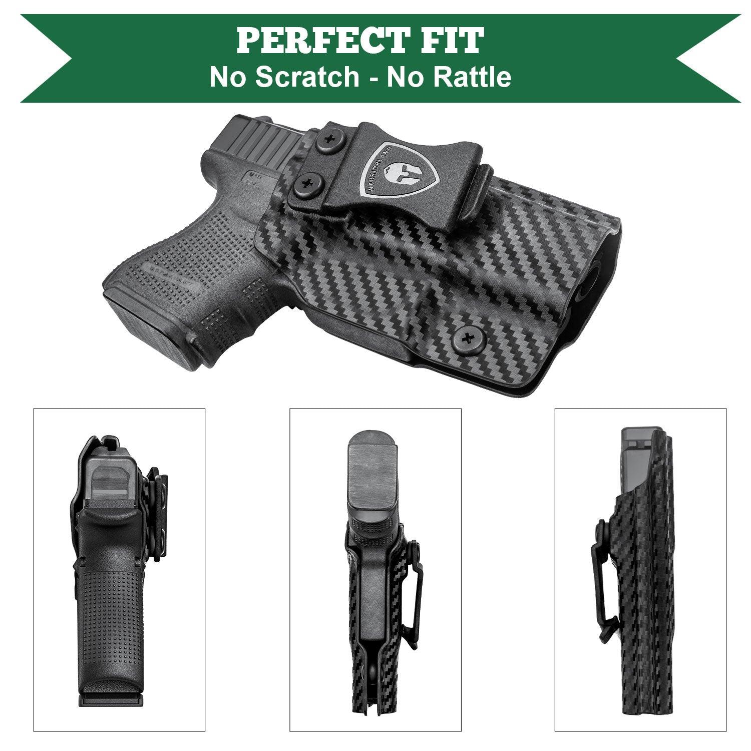 Carbon Fiber Kydex IWB Holster for Glock 26 Gen 3-5/27/33 Gen 3-4  | WARRIORLAND WARRIORLAND