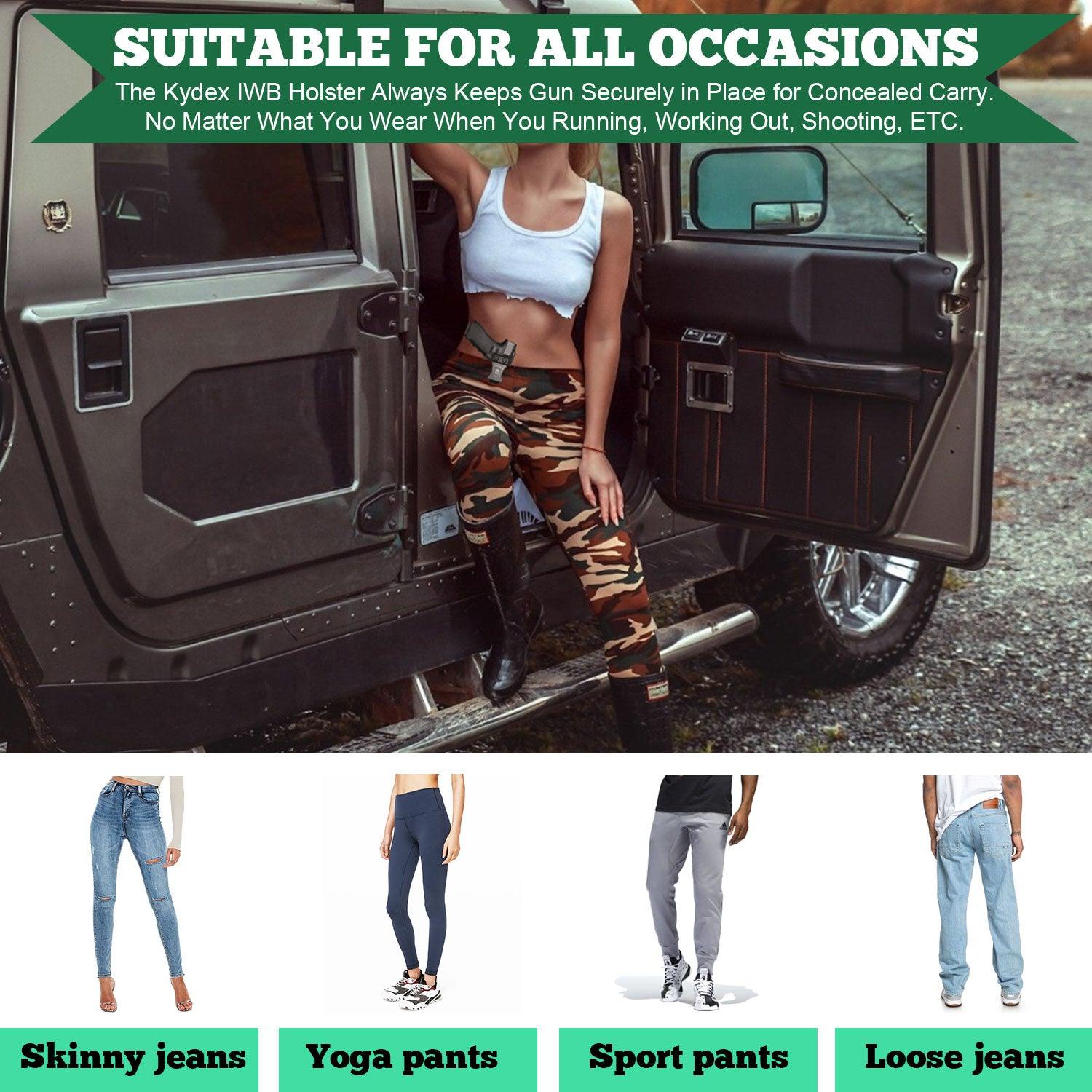 Carbon Fiber Kydex IWB Holster for Glock 26 Gen 3-5/27/33 Gen 3-4  | WARRIORLAND WARRIORLAND