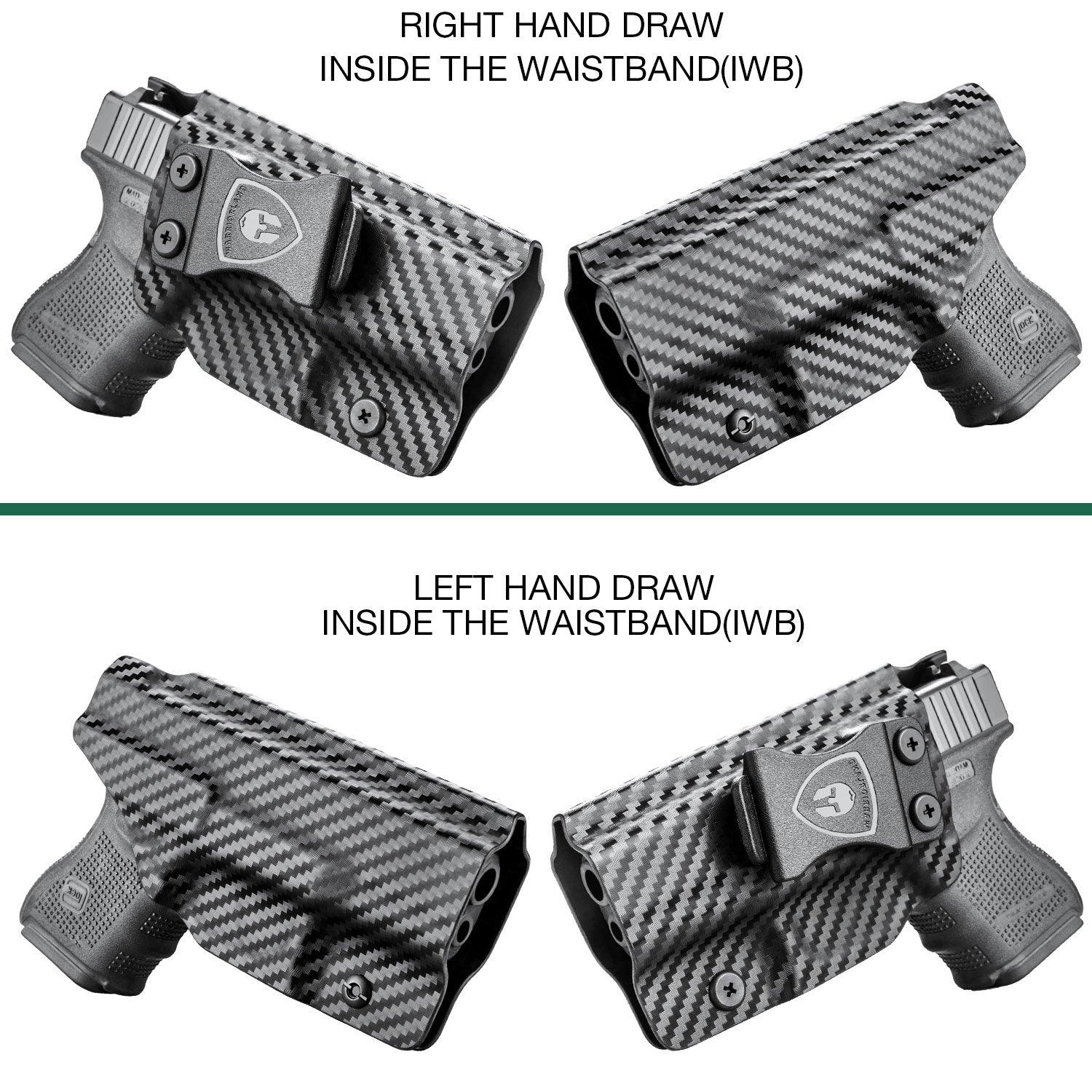 Carbon Fiber Kydex IWB Holster for Glock 26 Gen 3-5/27/33 Gen 3-4  | WARRIORLAND WARRIORLAND