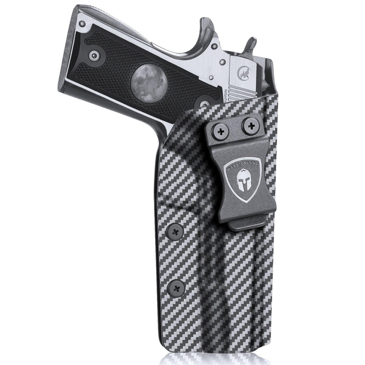 Carbon Fiber Kydex 1911  .45 ACP Pistol No Rail IWB Tactical Holster | Right Hand | WARRIORLAND WARRIORLAND