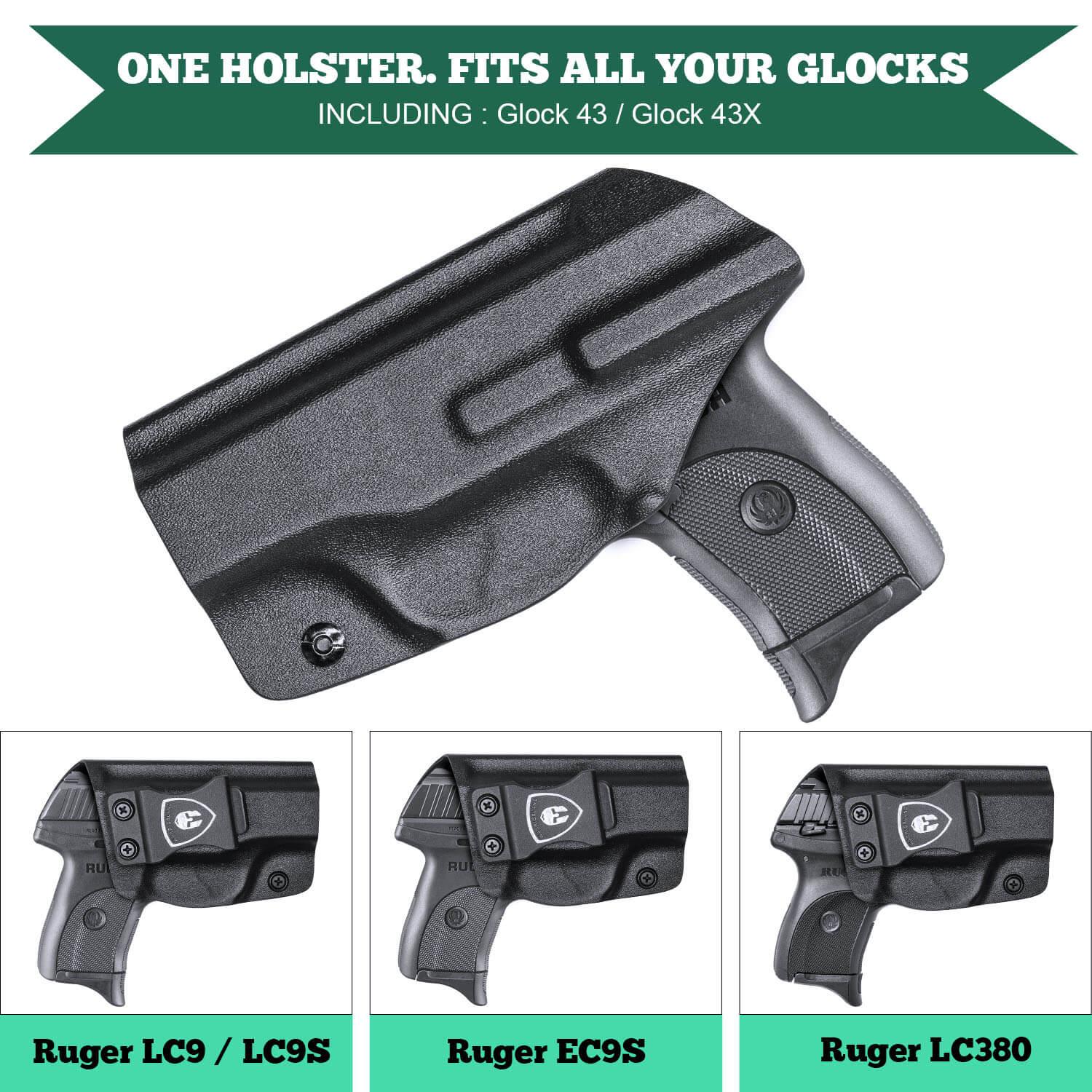 Kydex IWB Holster for Ruger LC9 LC9S EC9S LC380 Right/ Left Handed | WARRIORLAND WARRIORLAND