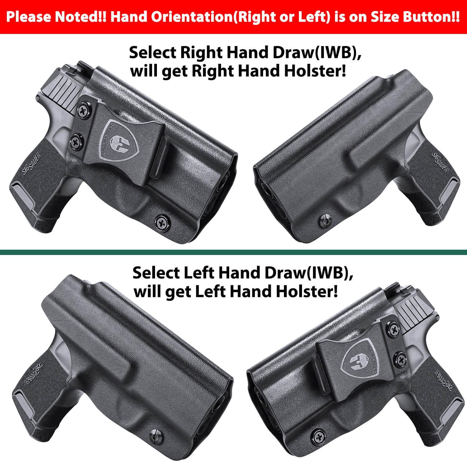 IWB Kydex Holster for Sig Sauer P365 P365SAS P365X P365.380 ACP Pistol Right/ Left Handed | WARRIORLAND WARRIORLAND