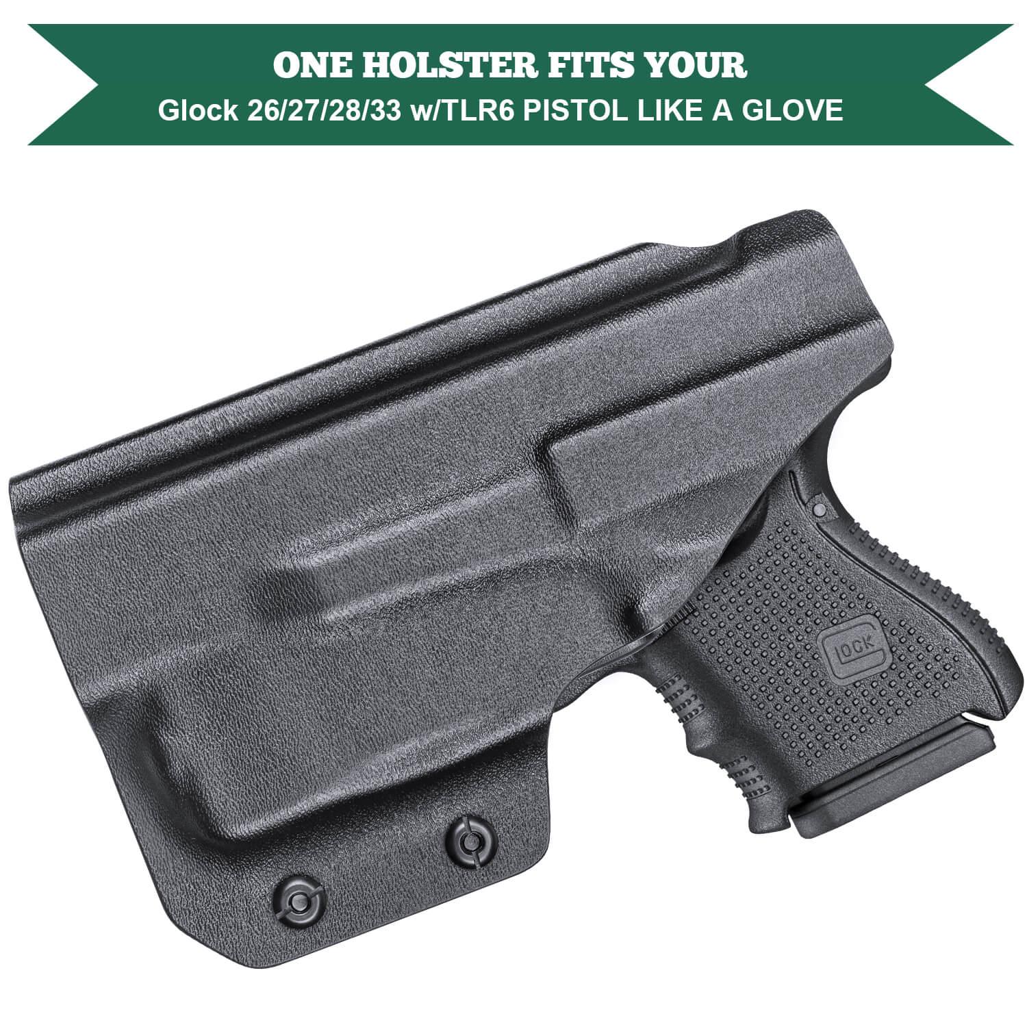 TRL 6 Glock 26 27 28 33 Gen 4 Light Bearing Holster IWB Kydex Appendix Concealment Carry Trigger Guard Holsters Right/ Left Handed | WARRIORLAND WARRIORLAND