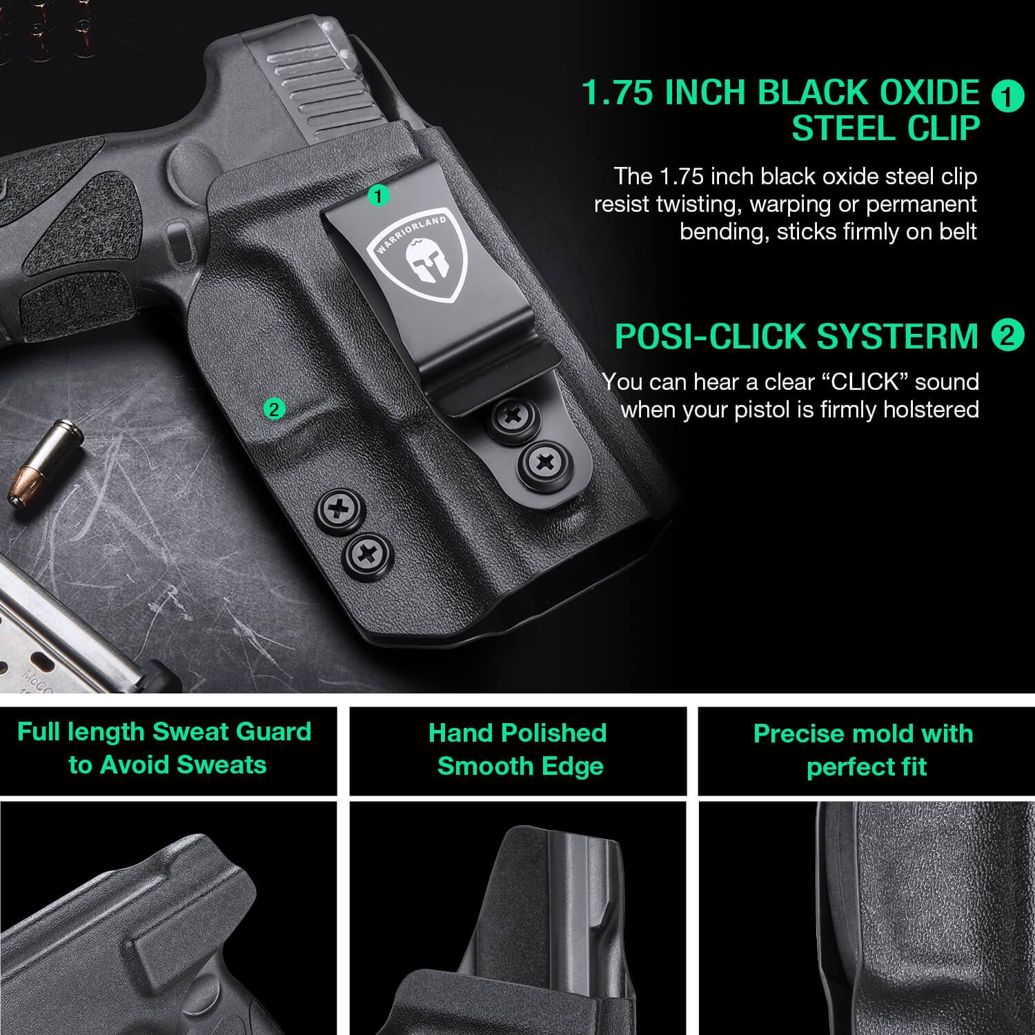 Holster for Taurus G2C Taurus G2S Taurus G3C Taurus G3 Taurus PT111 Millennium G2 Taurus PT140 Millennium G2 Taurus TX 22 COMPACT Adjustable Ride Height Metal Belt Clip | WARRIORLAND WARRIORLAND