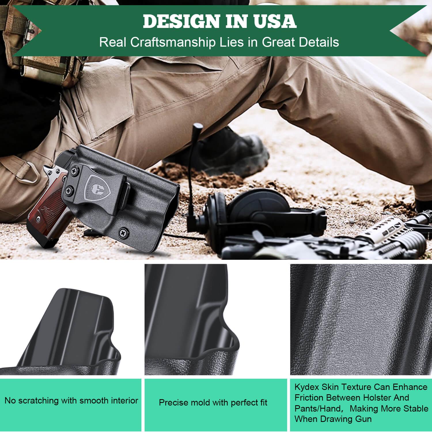 Kimber Micro 9 9mm Pistol Holster Kydex IWB Right/ Left Handed | WARRIORLAND WARRIORLAND