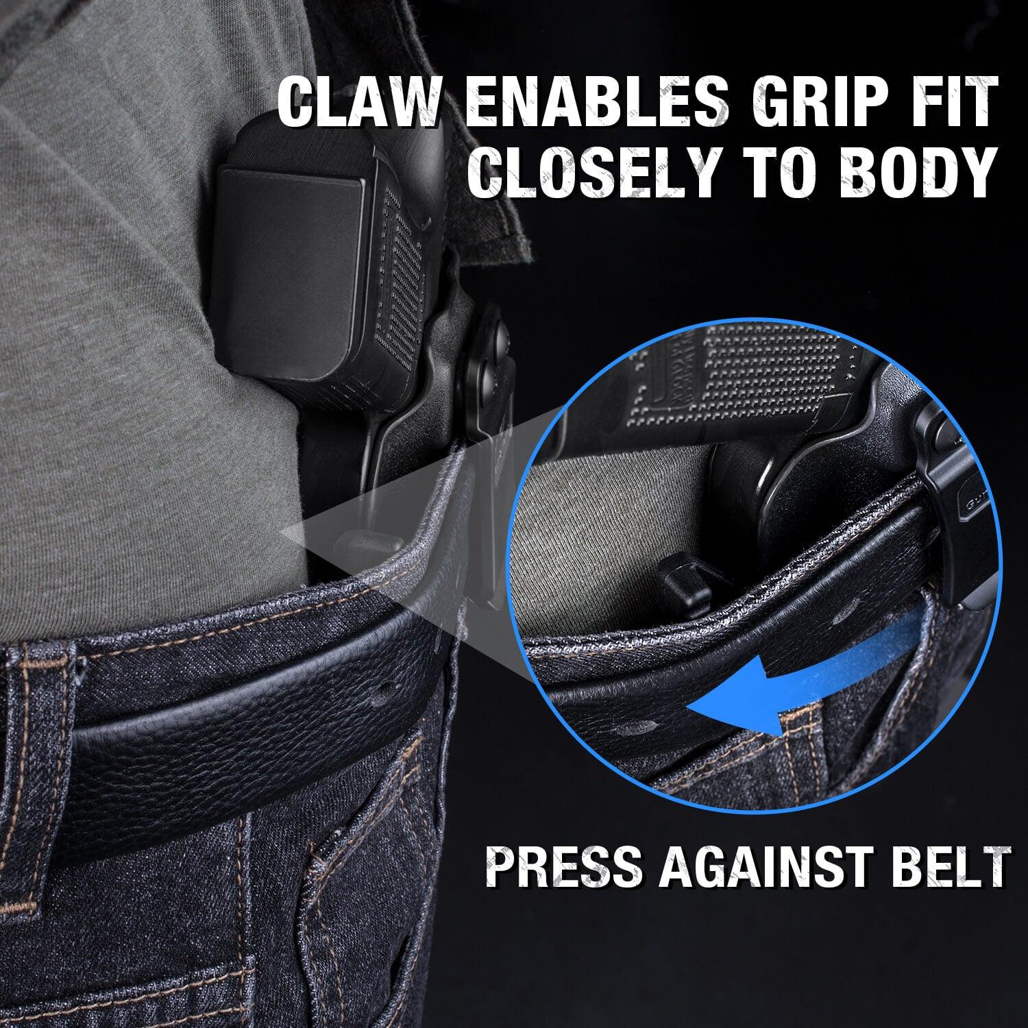 Taurus G3 IWB Kydex Holster with Claw Red Dot Optics Cut Concealed Carry Appendix Concealment Trigger Guard Holsters for Fat Guys | WARRIORLAND WARRIORLAND