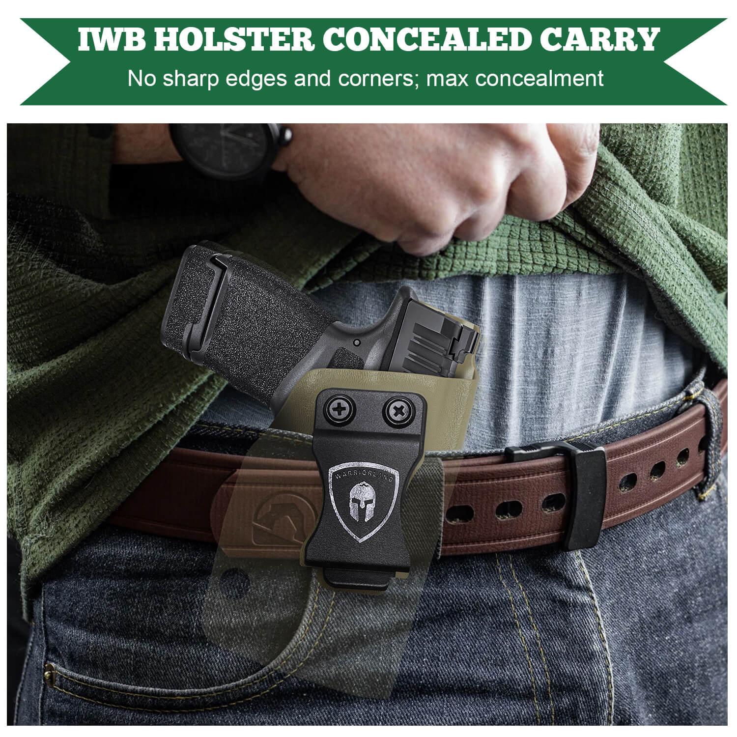 9mm Springfield Armory Hellcat / Pro Tan 9mm Inside Waistband Holster Kydex  Right / Left Handed | WARRIORLAND WARRIORLAND