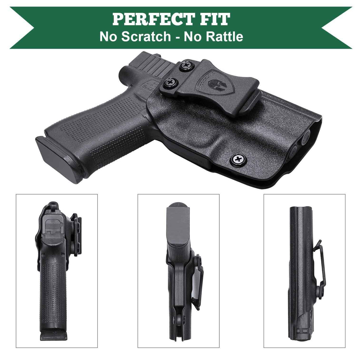 Glock 43 43X Kydex Holster - IWB Appendix Holster for Right/Left Handed - WARRIORLAND
