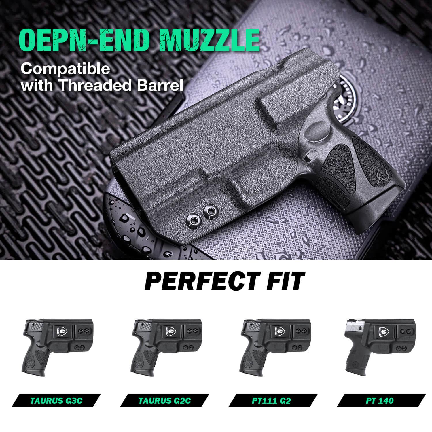 Holster for Taurus G2C Taurus G2S Taurus G3C Taurus G3 Taurus PT111 Millennium G2 Taurus PT140 Millennium G2 Taurus TX 22 COMPACT Adjustable Ride Height Metal Belt Clip | WARRIORLAND WARRIORLAND