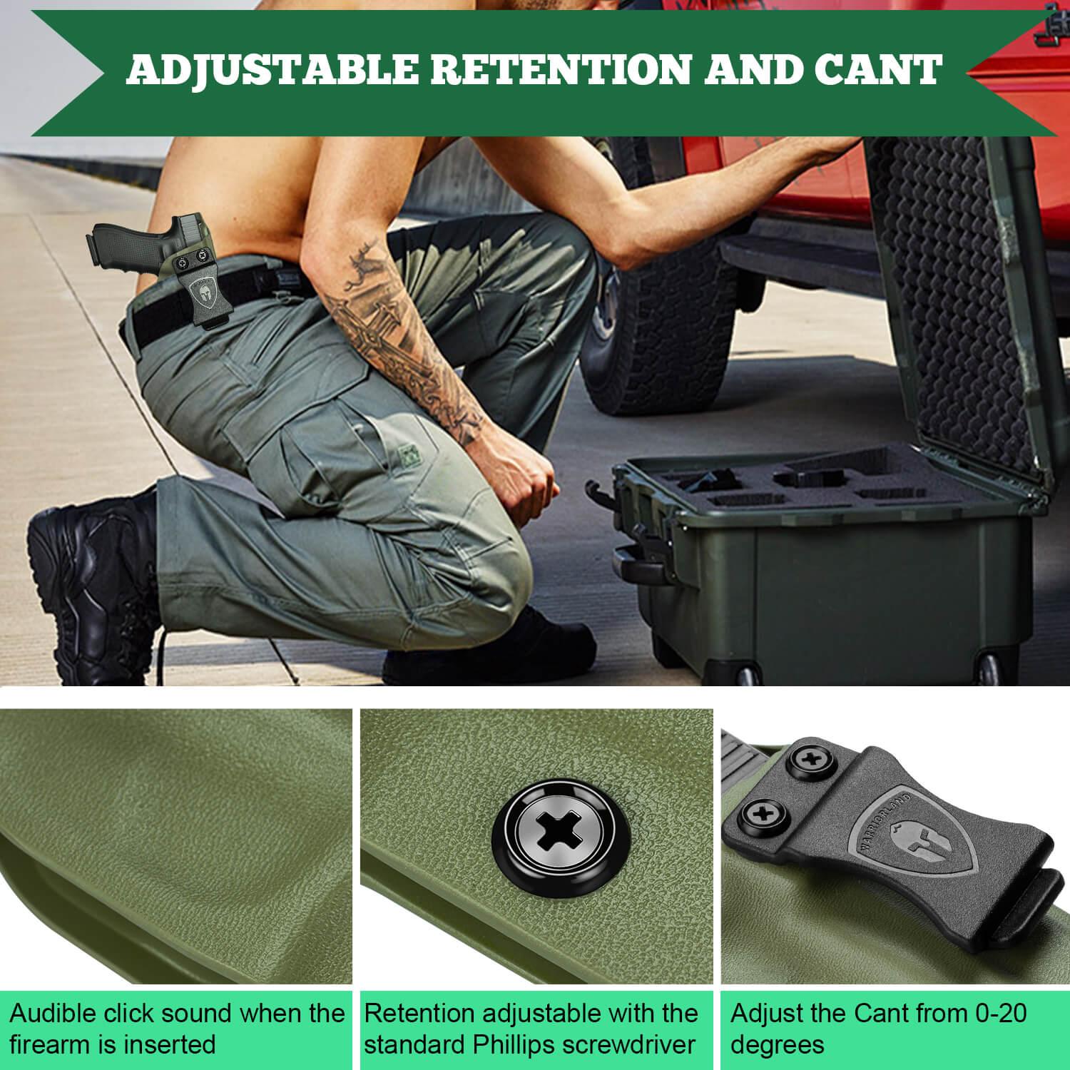 Army Green Smith & Wesson Kydex IWB Holster M&P Shield Plus M2.0  M1.0  9mm/.40 Pistol | WARRIORLAND WARRIORLAND
