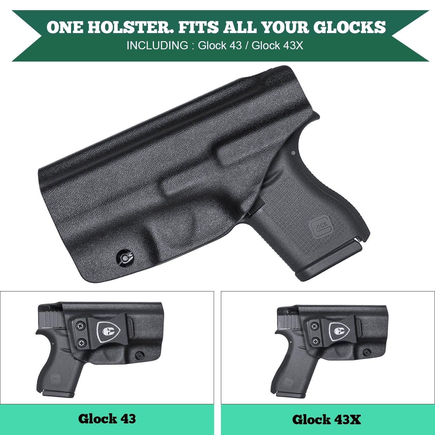 Glock 43 43X IWB Kydex Appendix Holster Right/ Left Handed | WARRIORLAND WARRIORLAND