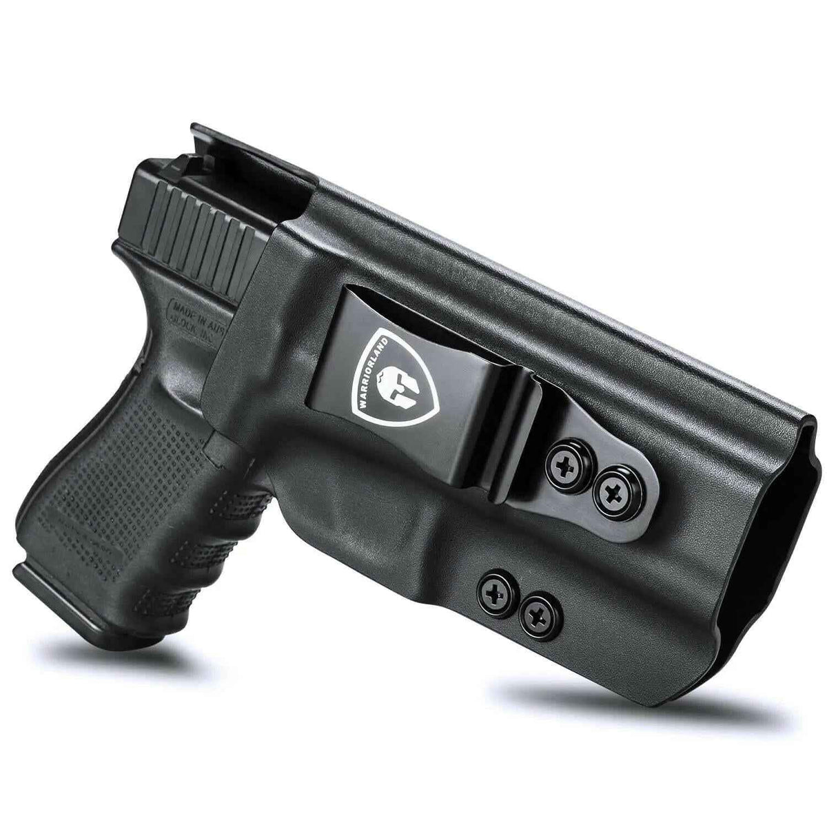 IWB Glock Holster for 17 19 23 26 32 Gen 4 5 19X 44 45 with Adjustable Ride Height and Metal Belt Clip | WARRIORLAND