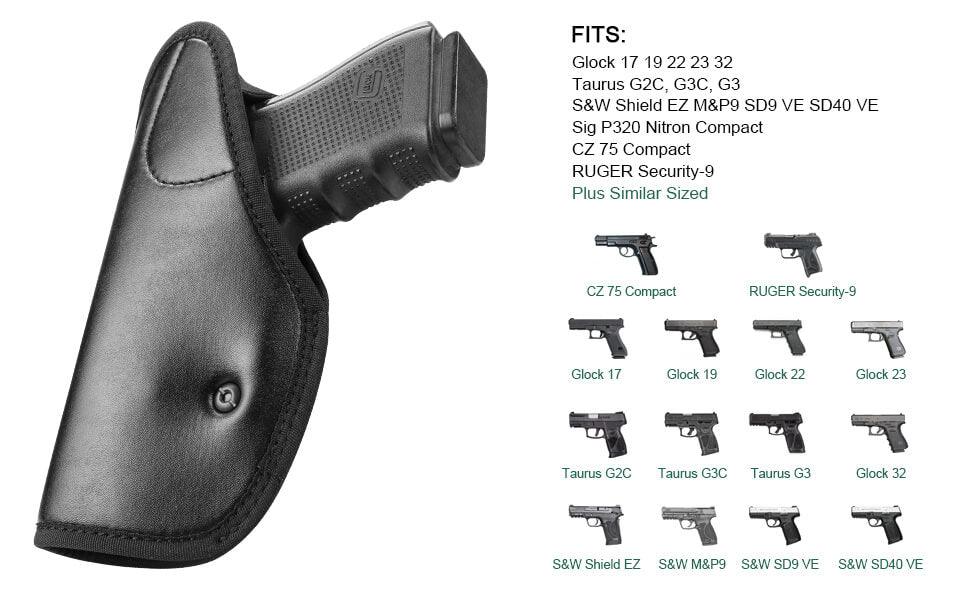 Universal IWB Leather Holster for Full Size & Compact Size Pistols | WARRIORLAND WARRIORLAND