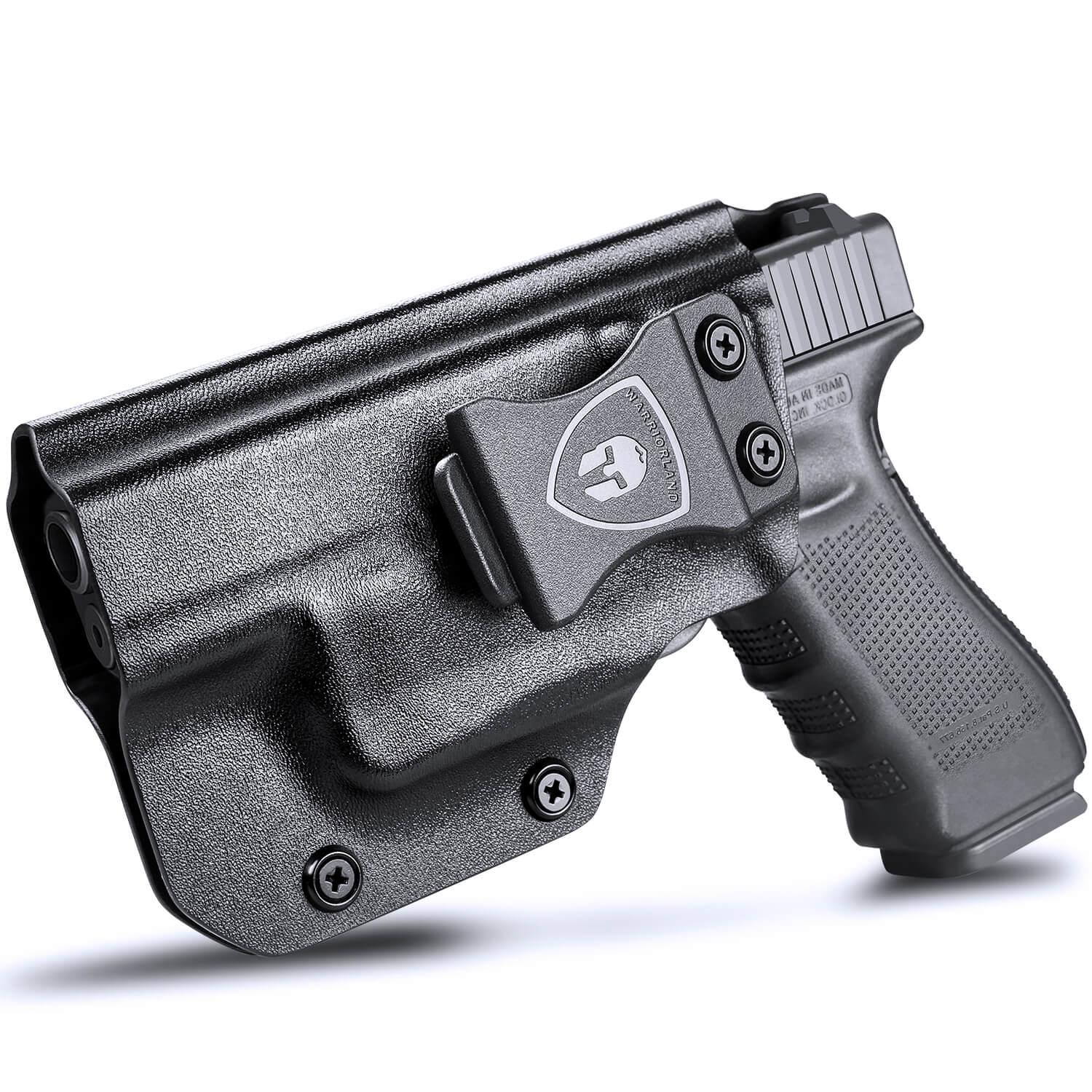 WARRIORLAND IWB Kydex Holster Compatible with Glock 17/19 Gen 3-5 & G23/32 Gen 3-4 & 19X/44/45 with TLR-6 /TLR-6 HL G, Inside Waistband Concealed Carry Holster, Adj. Cant & Retention WARRIORLAND