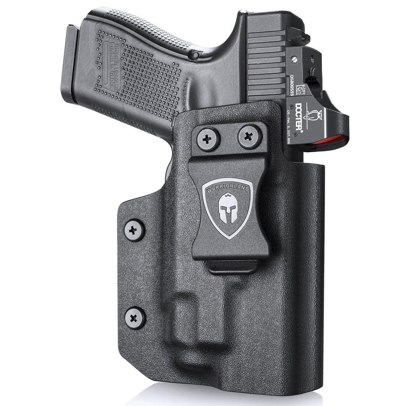 WARRIORLAND IWB Kydex Holster Optic Cut, Fits Glock 17/19 Gen 3-5 & 23/32 Gen 3-4 & 19X 44 45 with TLR-7/TLR-7A/TLR-7X, Inside Waistband Conceal Carry, Adj. Cant & Posi-Click Retention WARRIORLAND