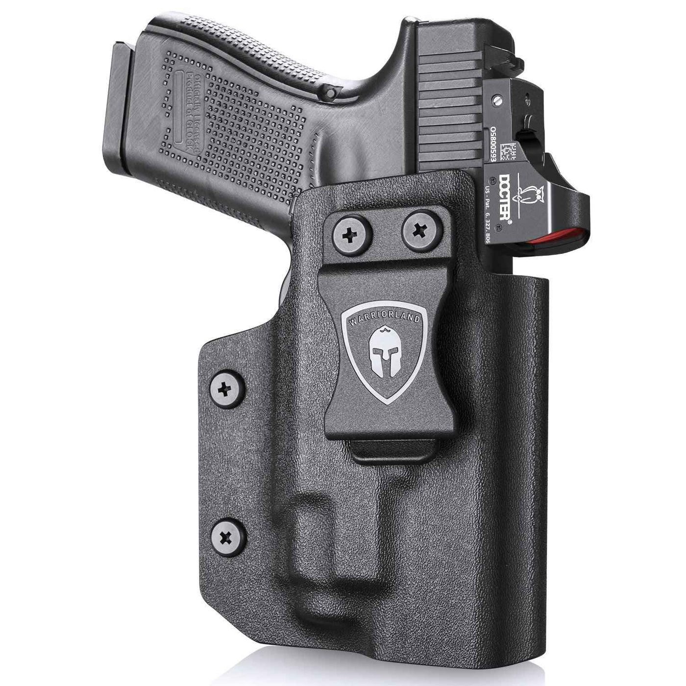 WARRIORLAND IWB Kydex Holster Optic Cut, Fits Glock 17/19 Gen 3-5 & 23/32 Gen 3-4 & 19X 44 45 with TLR-7/TLR-7A/TLR-7X, Inside Waistband Conceal Carry, Adj. Cant & Posi-Click Retention