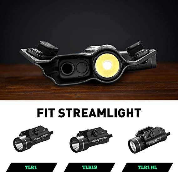 Kydex OWB Light Bearing Holster for Glock 17 19 23 32 Gen 4 5 19X 44 45 with Streamlight TLR 1 1S HL Light, Right Hand WARRIORLAND