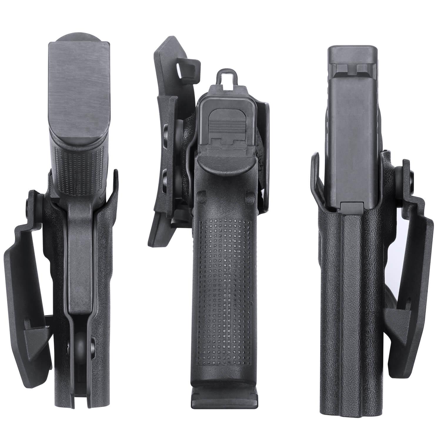 Kydex OWB Holster for Glock 43 43x with Paddle Appendix Open Carry Red Dot Optics Cut Trigger Guard Right/ Left | WARRIORLAND WARRIORLAND