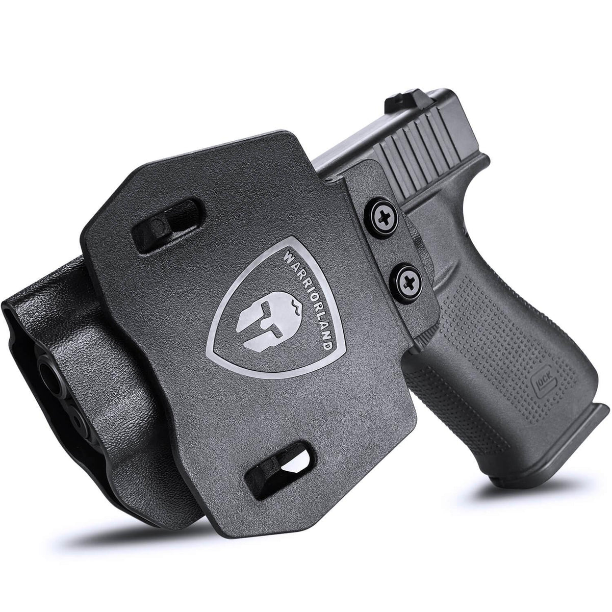 Kydex OWB Holster for Glock 43 43x with Paddle Appendix Open Carry Red Dot Optics Cut Trigger Guard Right/ Left | WARRIORLAND WARRIORLAND