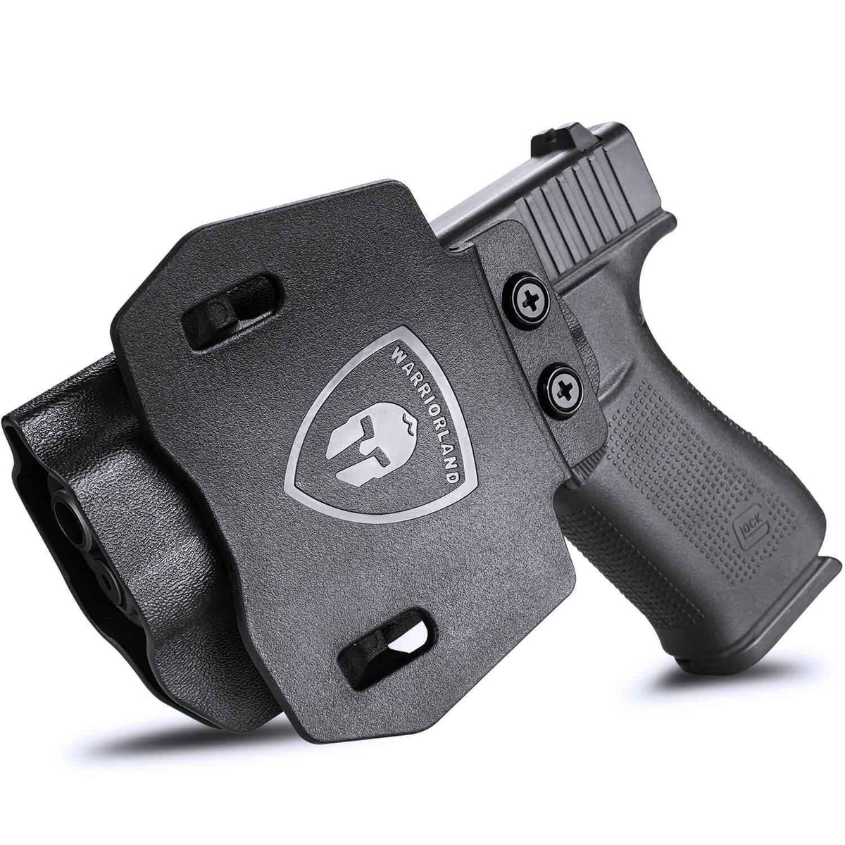 Kydex OWB Holster for Glock 43 43x with Paddle Appendix Open Carry Red Dot Optics Cut Trigger Guard Right/ Left | WARRIORLAND