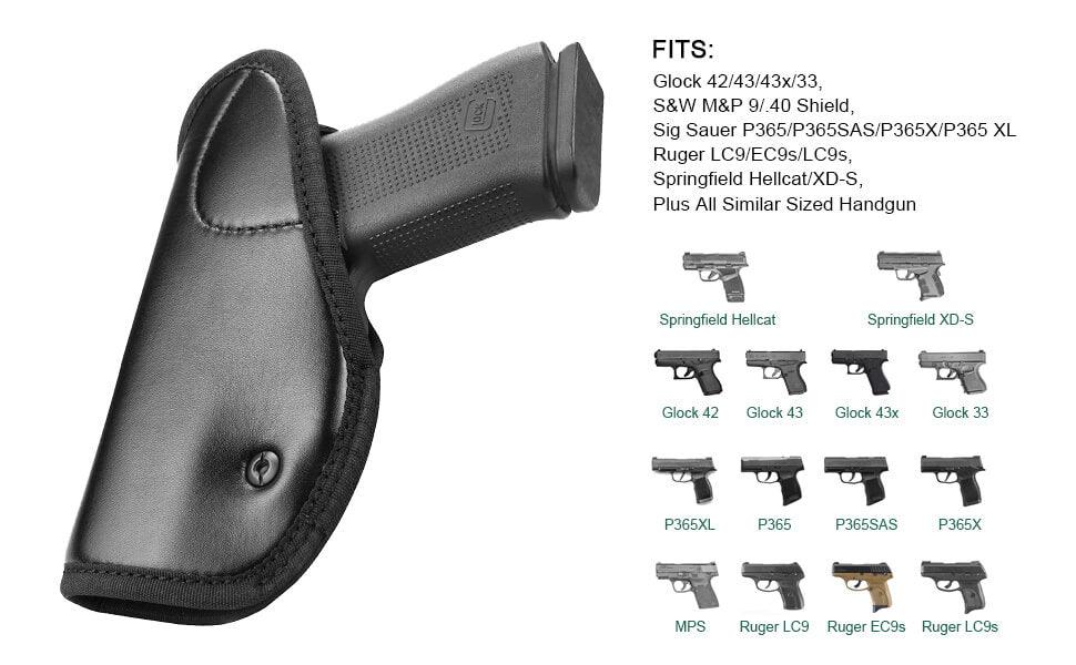 Universal IWB Leather Holster for Subcompact Pocket Size Pistols | WARRIORLAND WARRIORLAND
