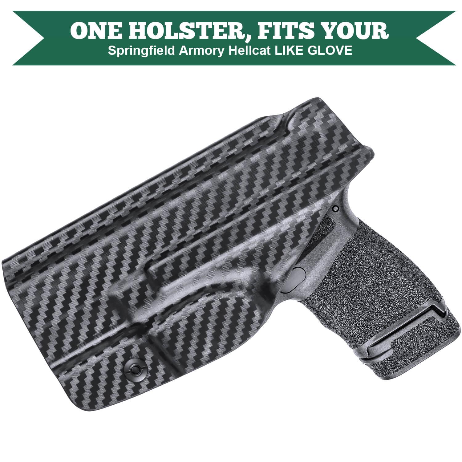 Carbon Fiber Kydex IWB Holster for Springfield Armory Hellcat/ Pro 9mm | WARRIORLAND WARRIORLAND