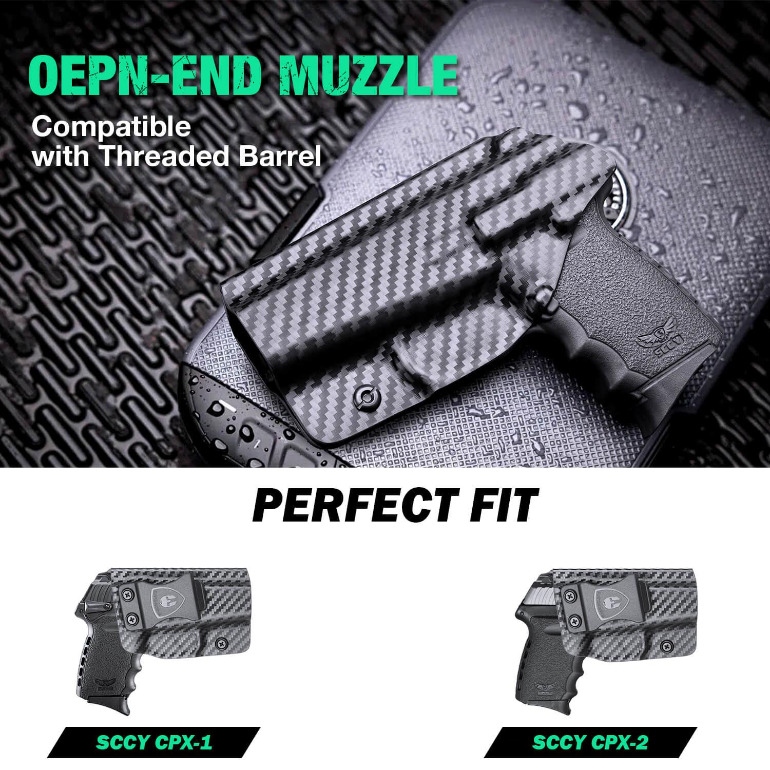 Carbon Fiber Kydex IWB Holster for SCCY CPX 1 2 CPX-1 CPX-2 9mm with No Rail Concealed Carry | WARRIORLAND WARRIORLAND