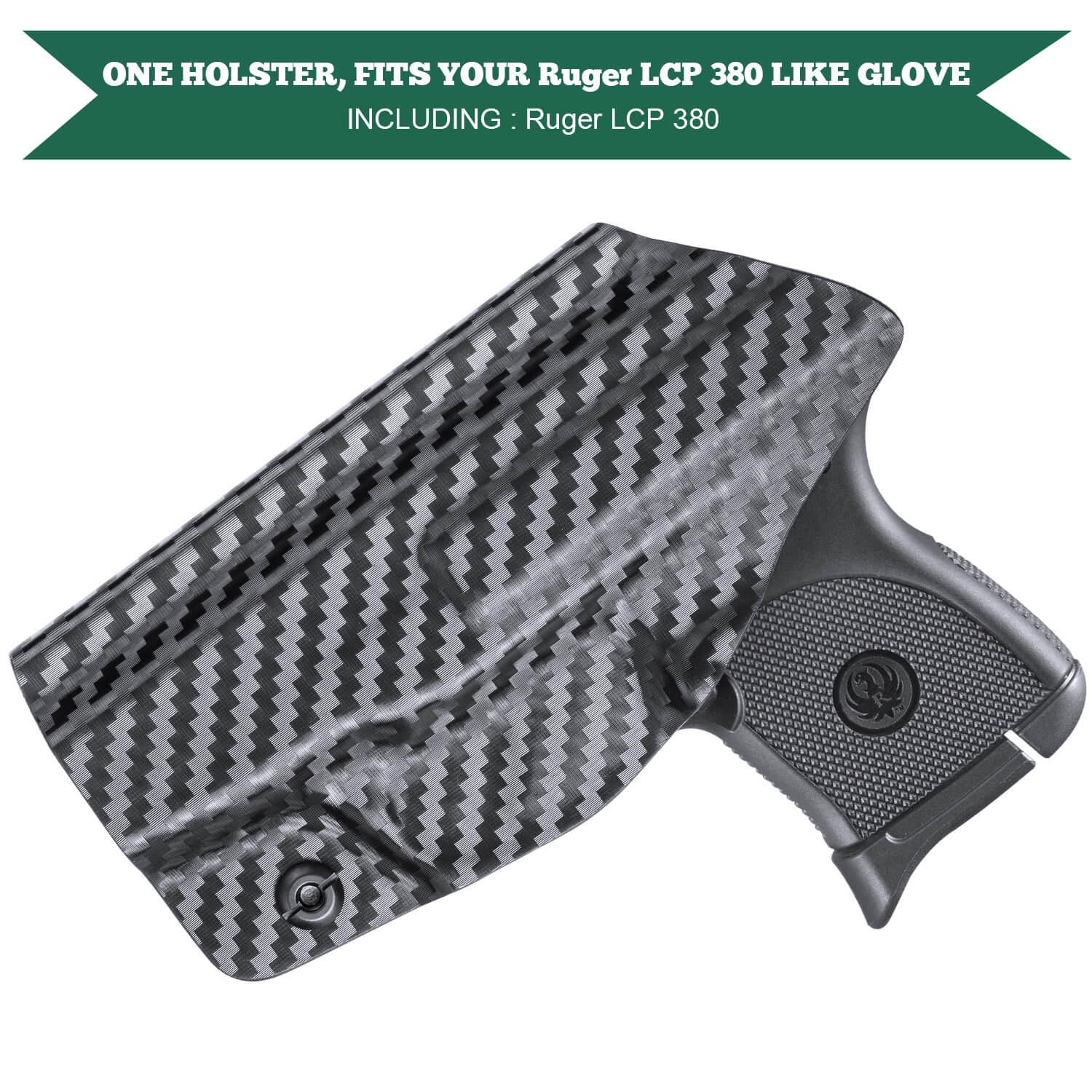 Ruger LCP 380 Holster IWB Carbon Fiber Kydex | WARRIORLAND WARRIORLAND