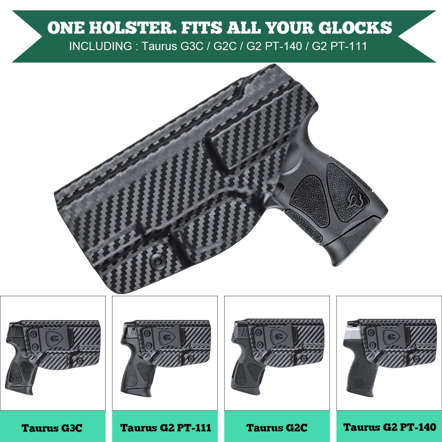 Carbon Fiber Kydex Holster for Taurus G2C G3C Millennium PT111 G2 PT140 9mm | WARRIORLAND WARRIORLAND