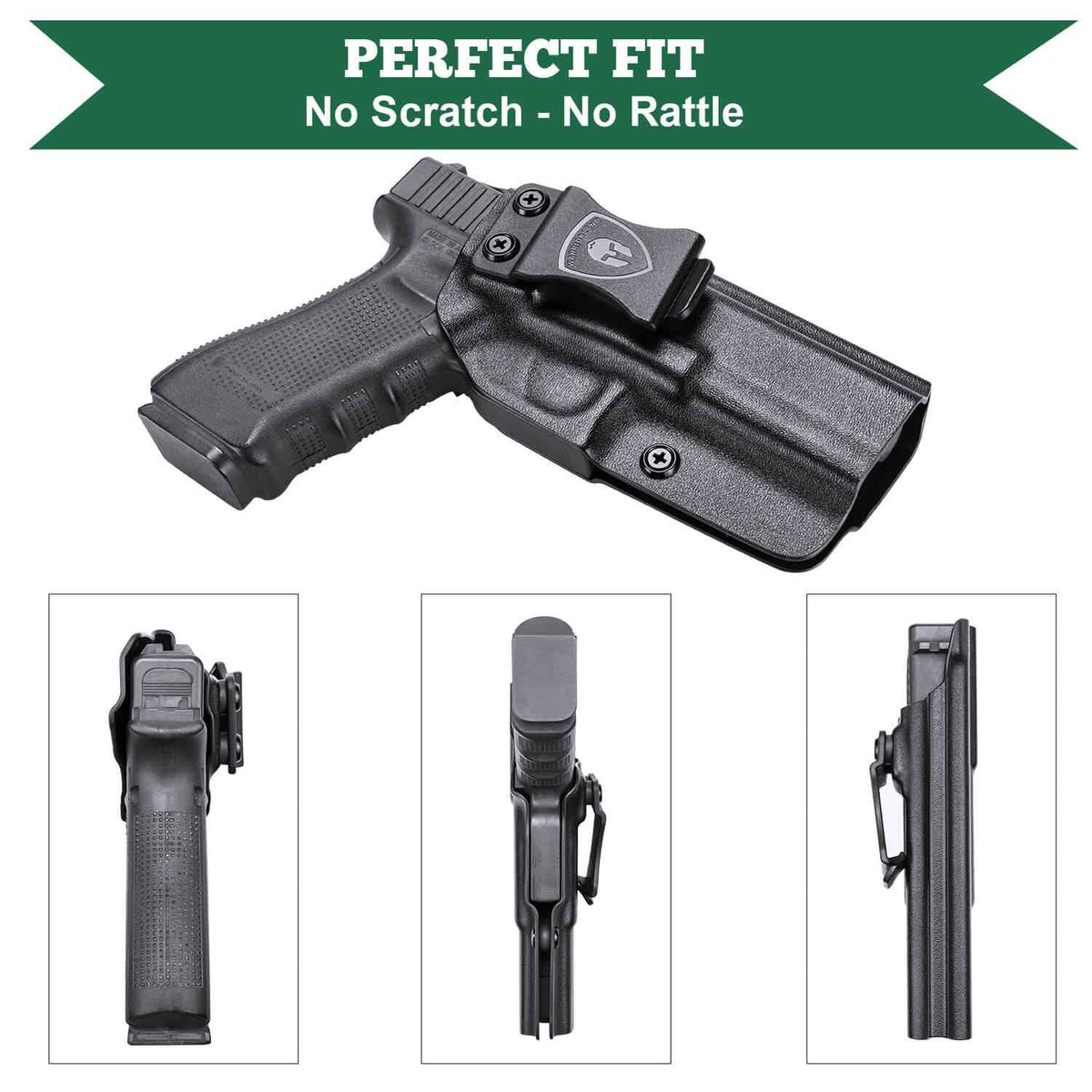 Kydex IWB Holster for Glock 17 / 22 / 31 Inside Waistband Concealed Carry Right/ Left Handed | WARRIORLAND